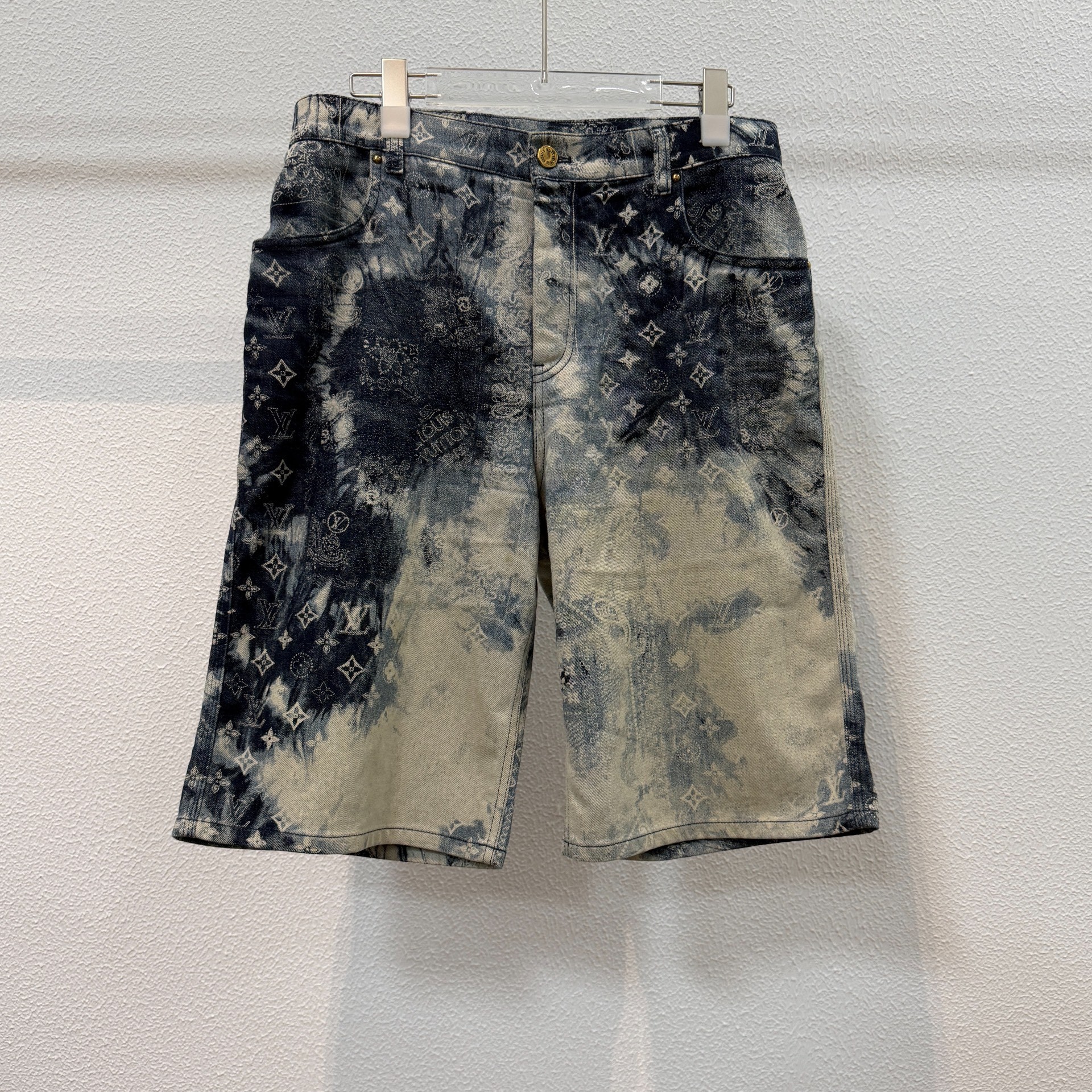 Louis Vuitton FW22 Tie-Dye Denim Shorts