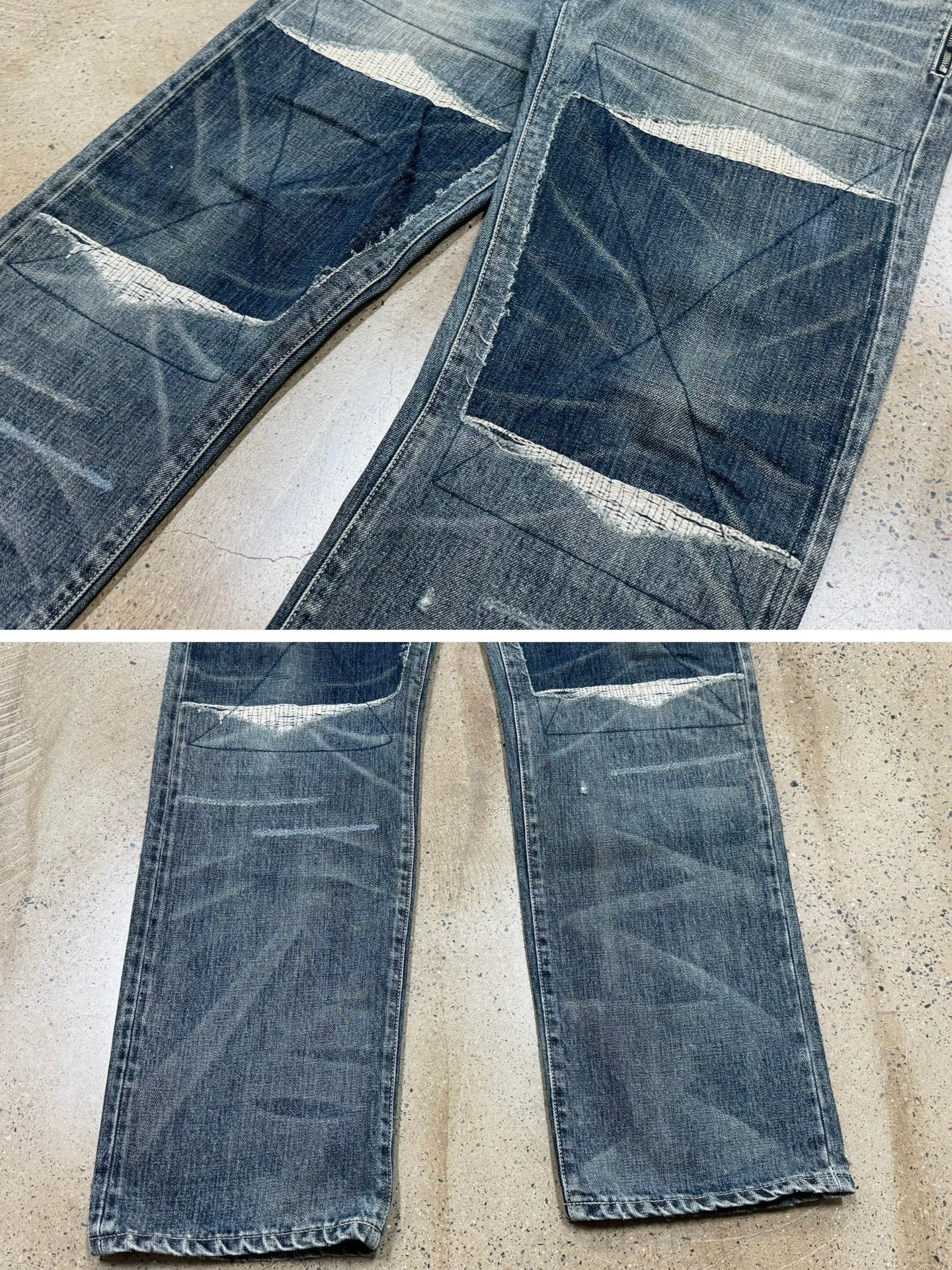 Neighborhood Mid Distressed Denim Jeans — back