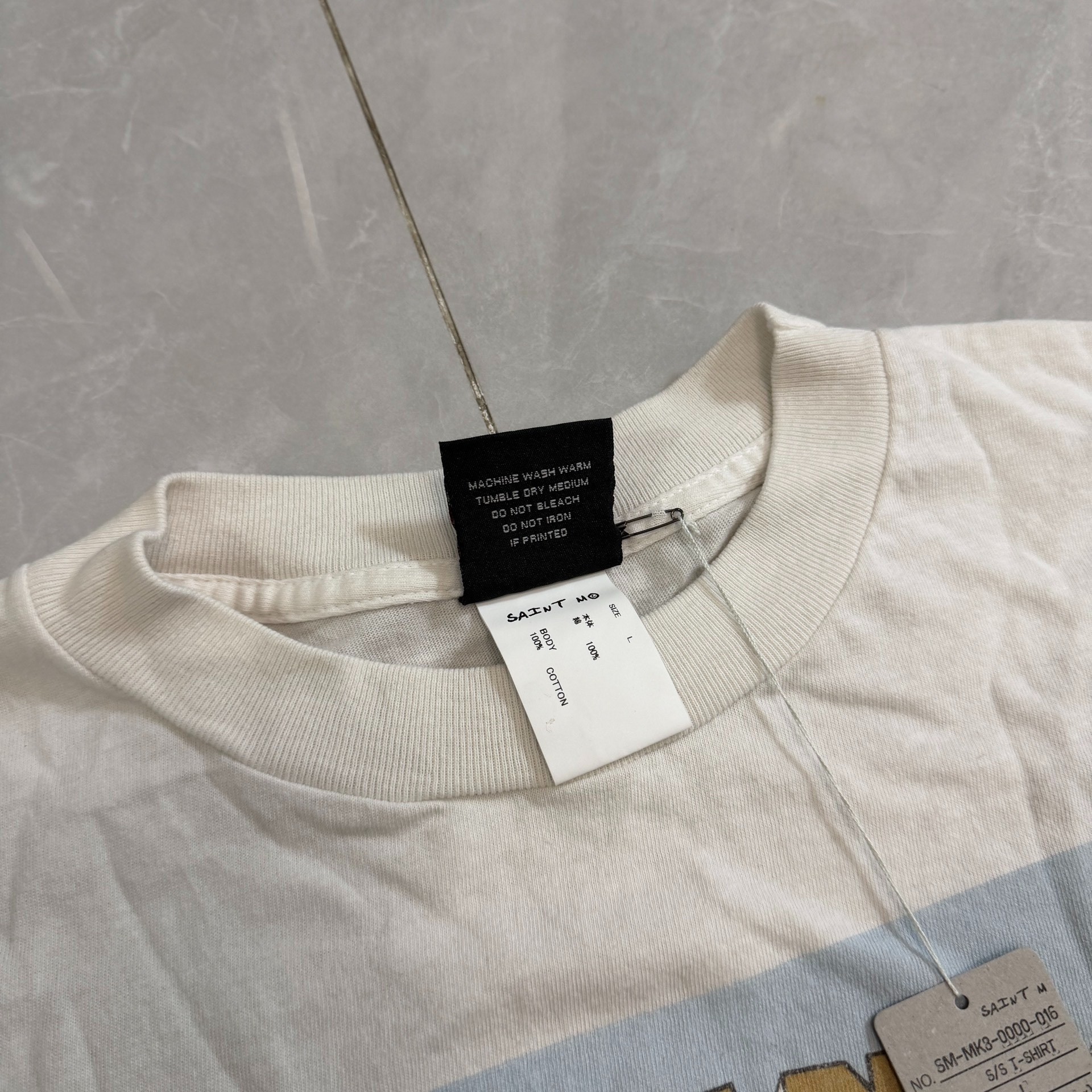 Saint Michael Comic Graphic Short Sleeve T-Shirt — detail