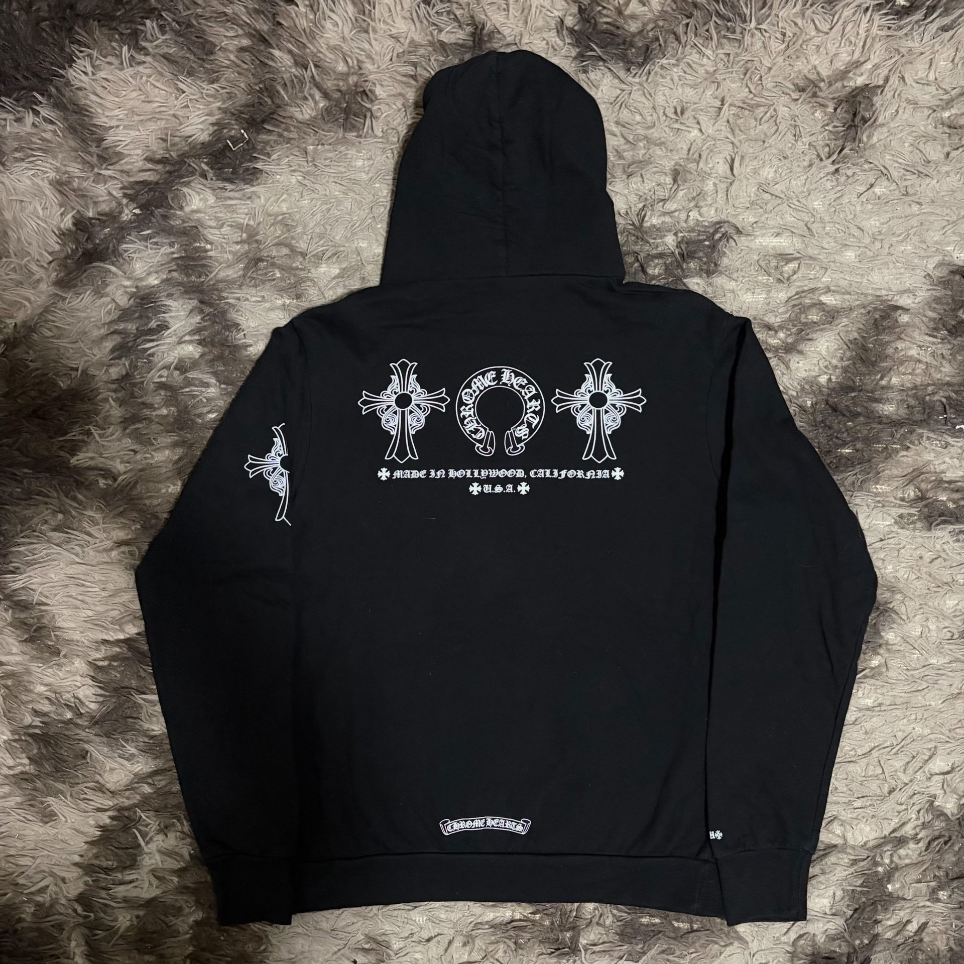Chrome Hearts Black Pullover Hoodie — front