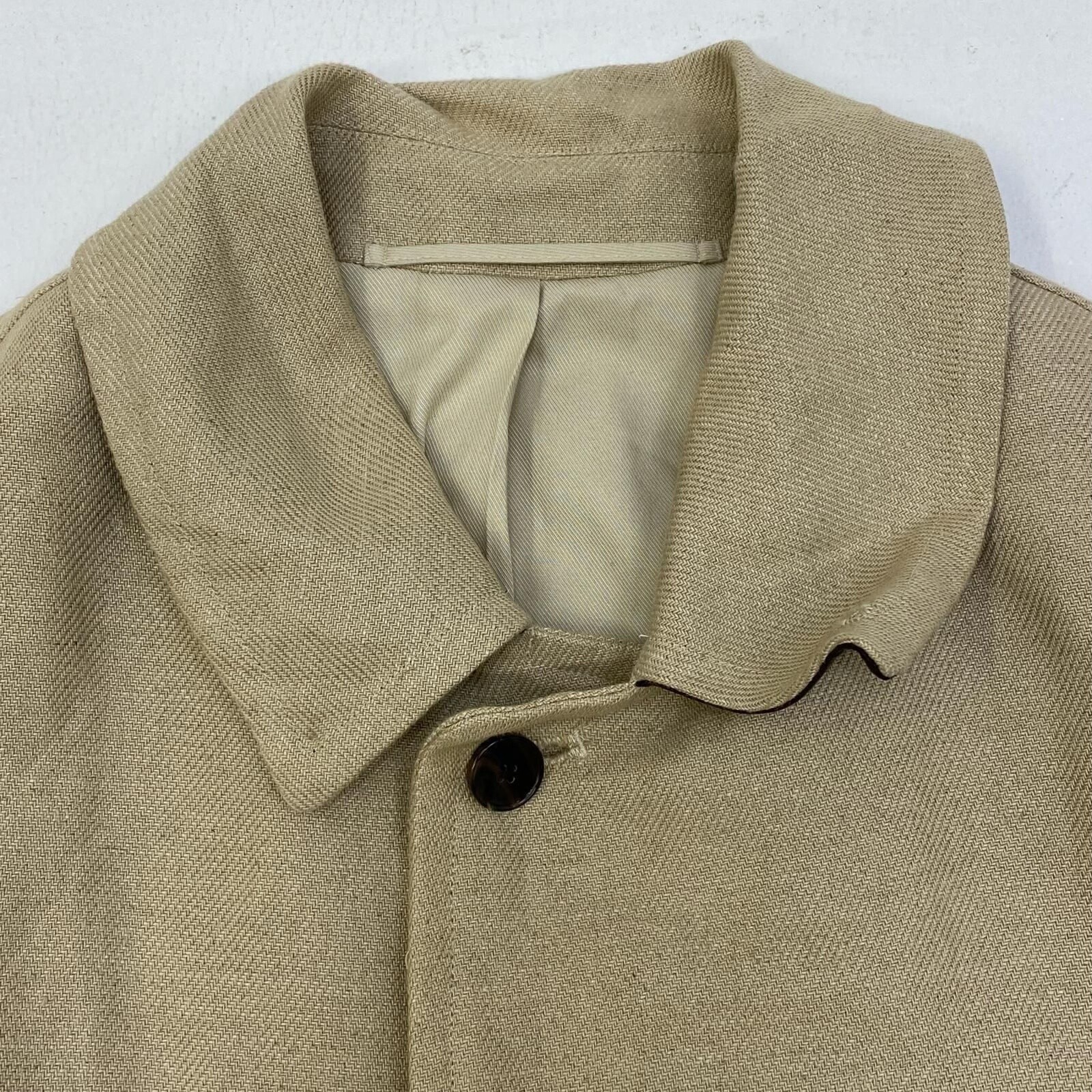 A.Presse 23ss Linen-Cotton Overcoat — detail