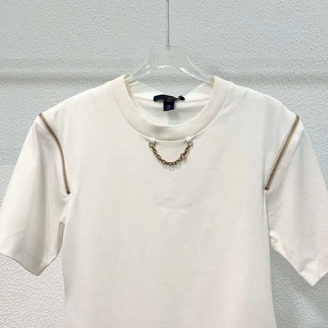 Louis Vuitton White Chain Dress — front