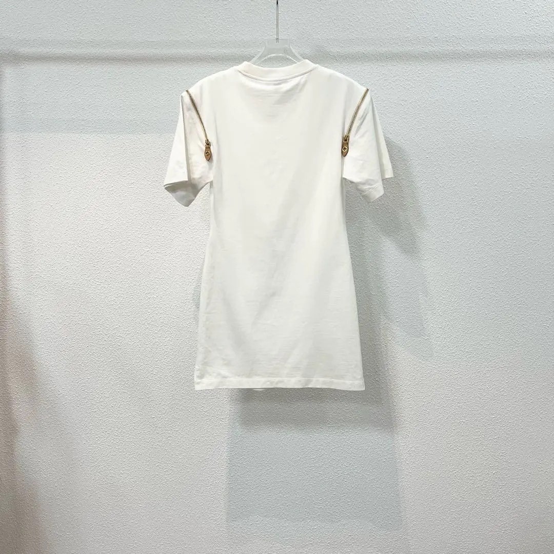 Louis Vuitton White Chain Dress — detail