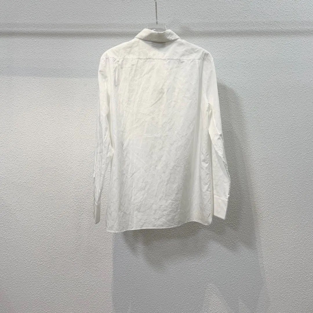 Chanel Printed White Long-Sleeve Shirt — back