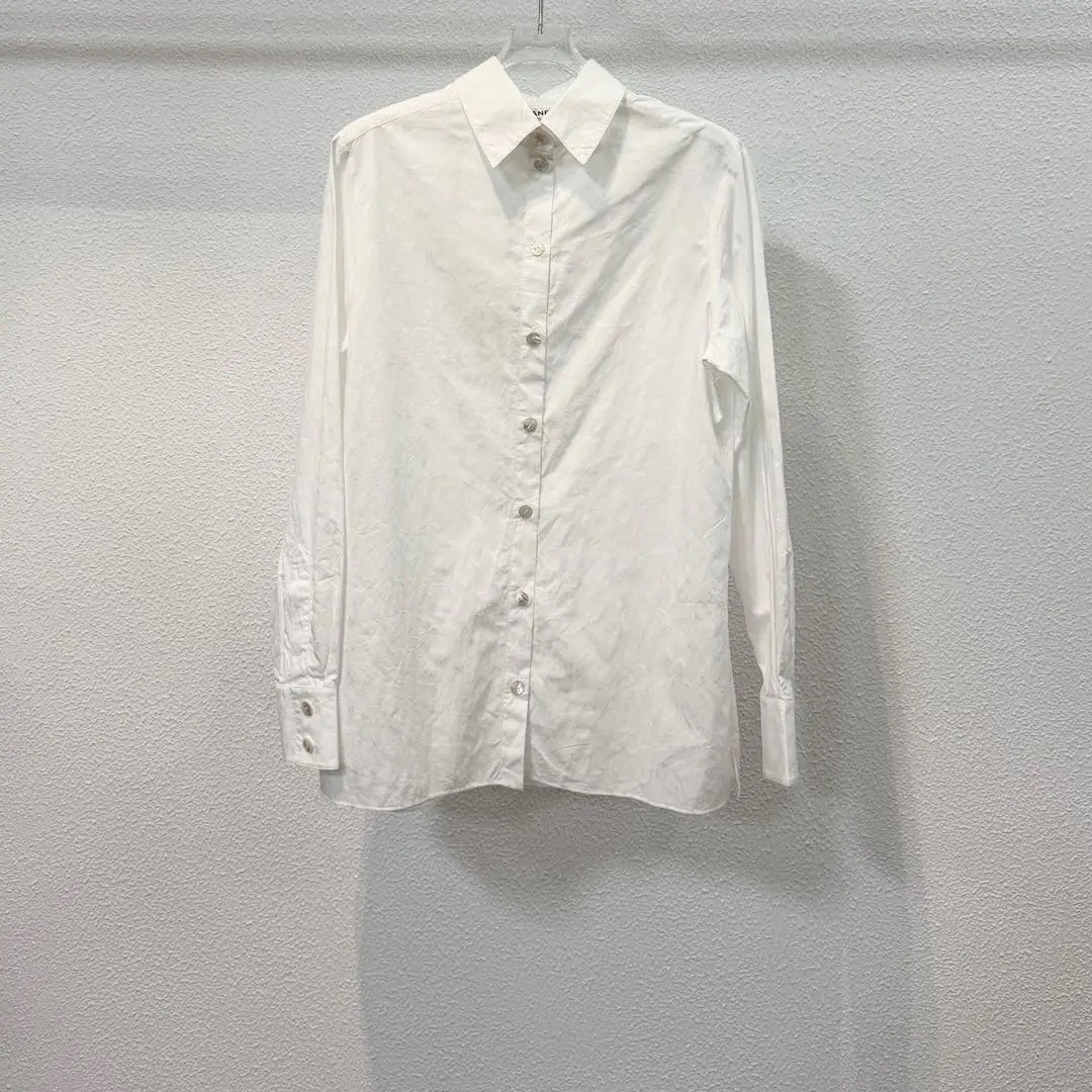 Chanel Printed White Long-Sleeve Shirt