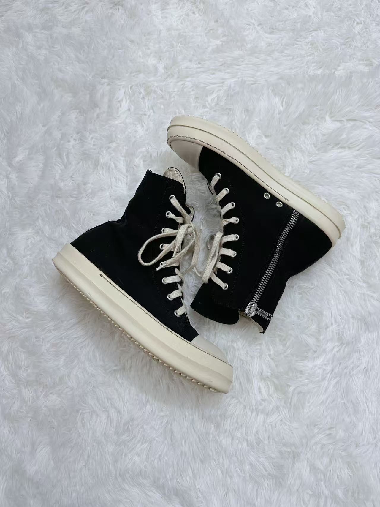 Rick Owens DRKSHDW High-Top Satin — label