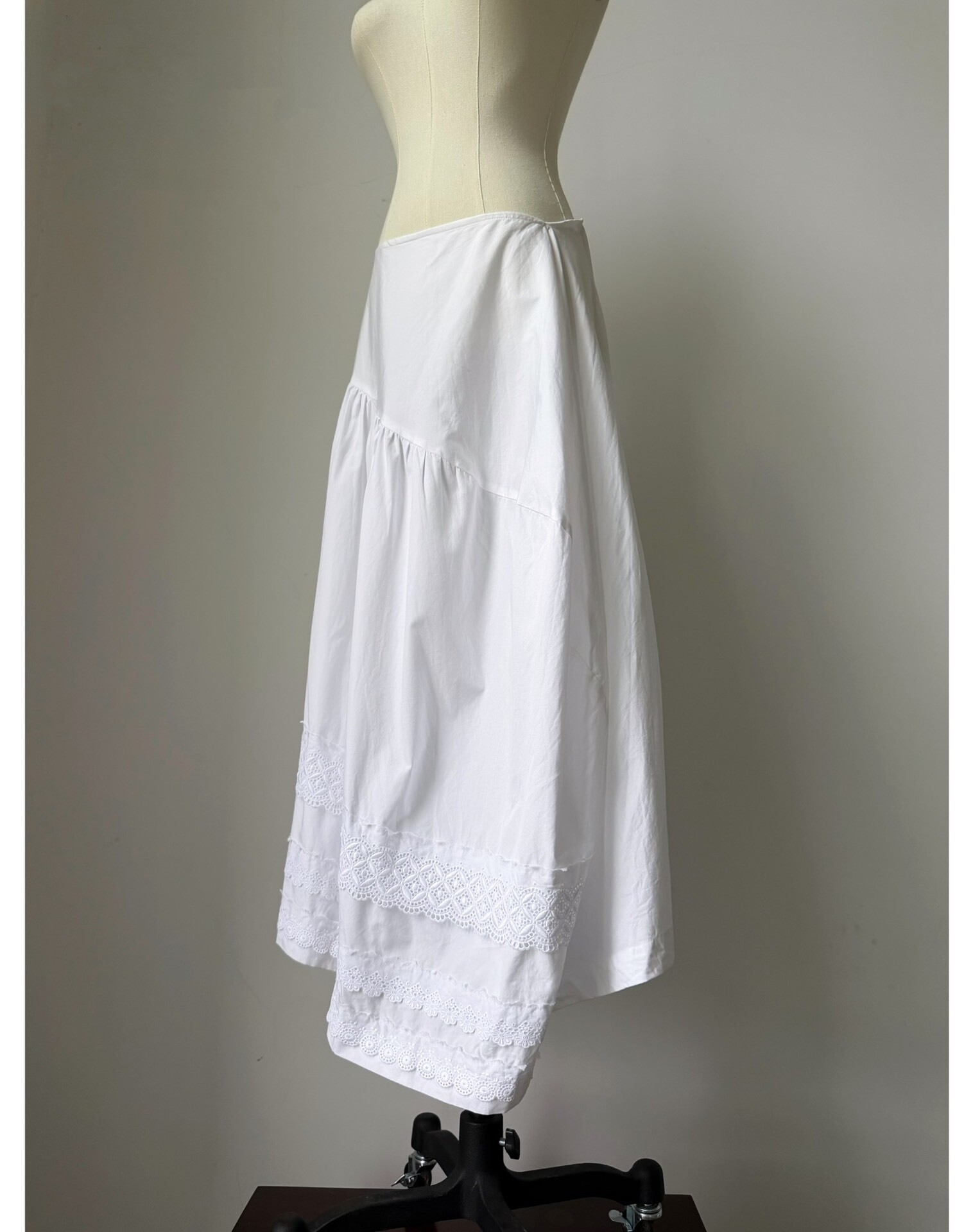 Comme des Garcons 1998 Asymmetric Cotton Skirt — front
