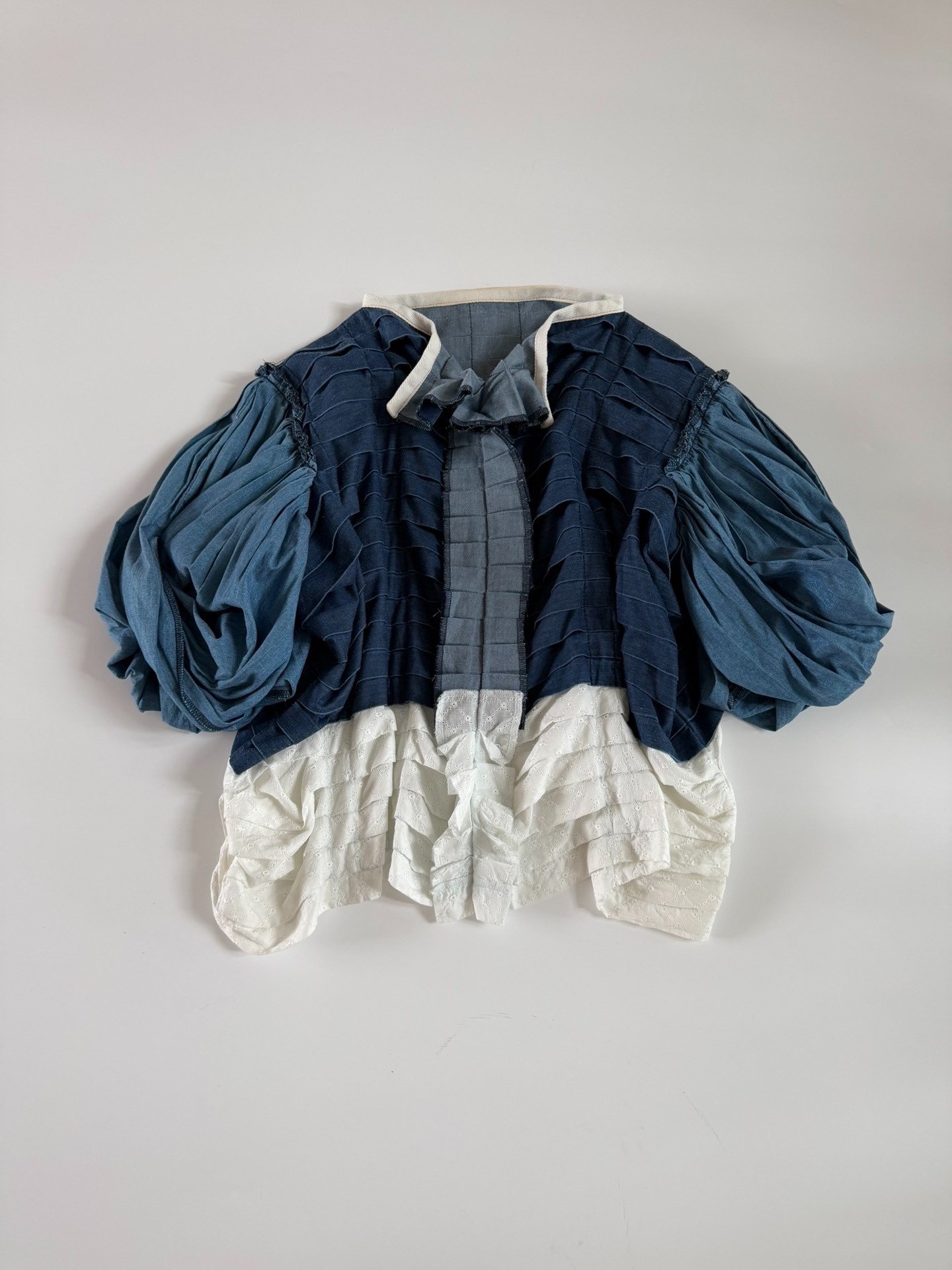 Comme des Garcons Balloon Sleeve Pleated Top