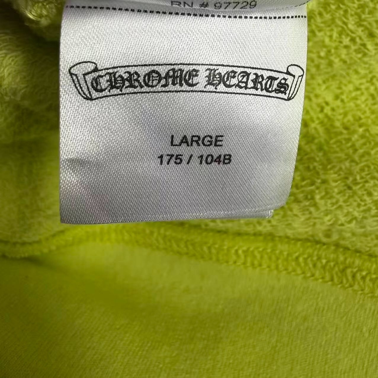 Chrome Hearts Mattyboy Green Sweatshirt — label