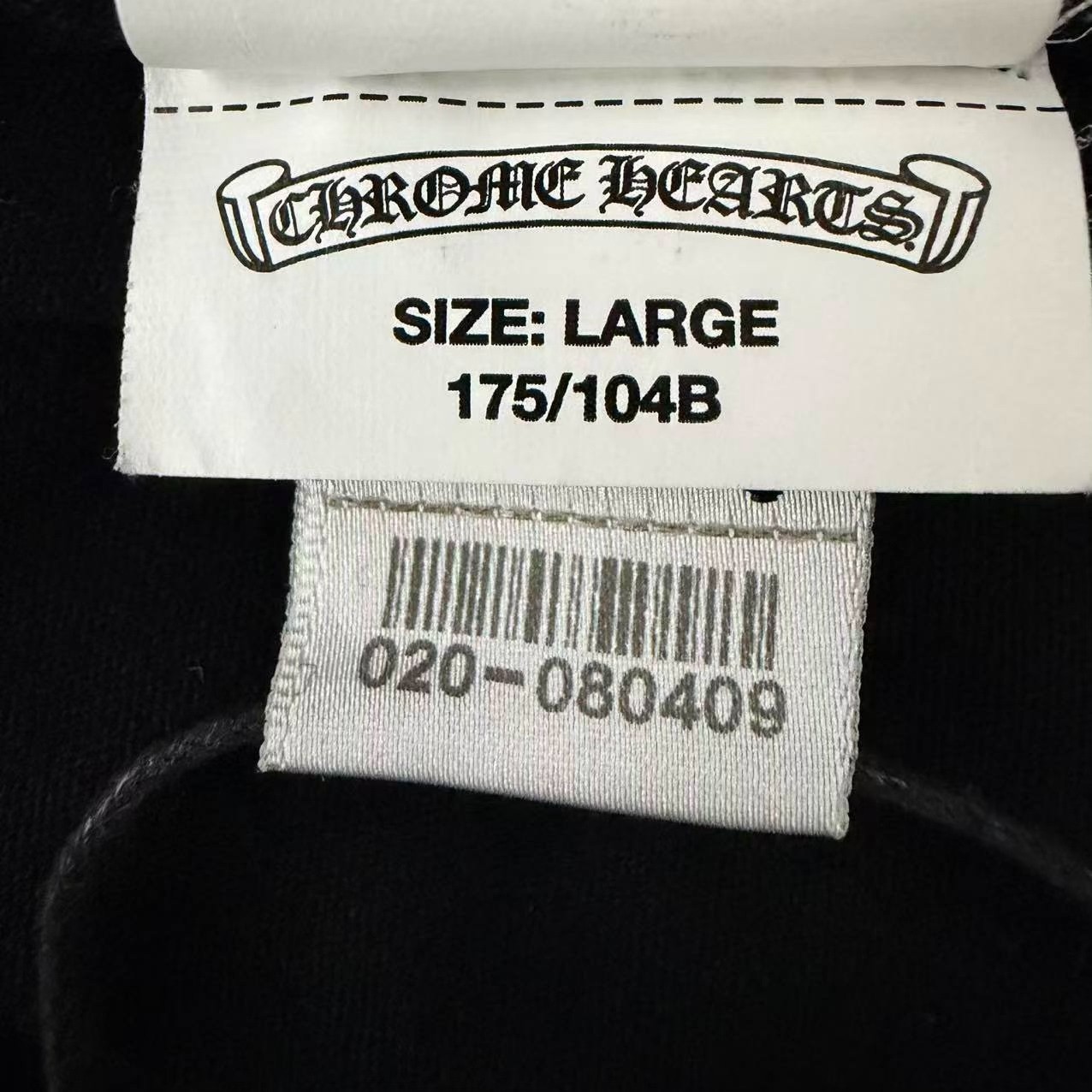 Chrome Hearts Black Matty Boy Long Sleeve — label