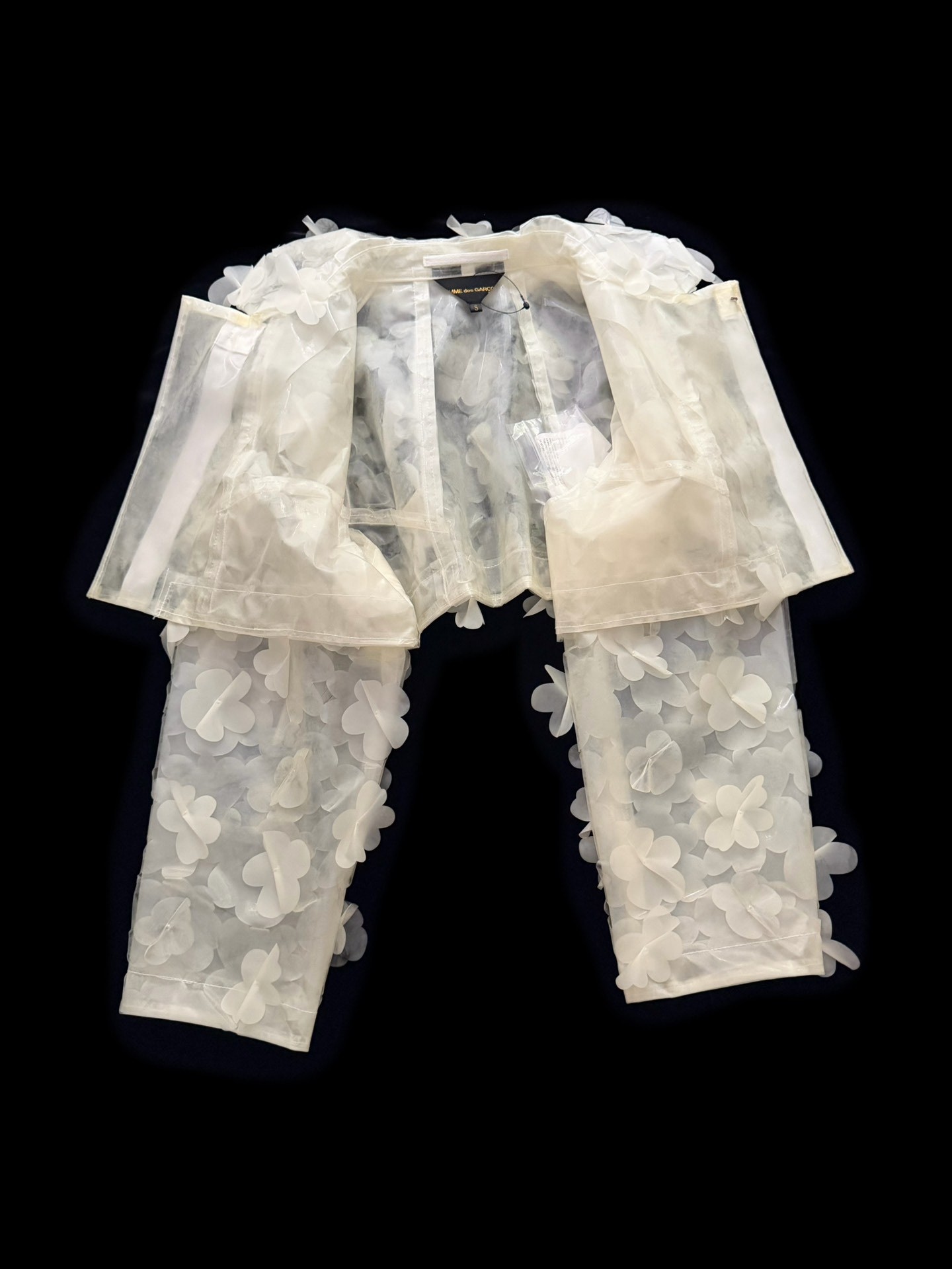 Comme des Garcons 3D Floral PVC Crop Top — detail