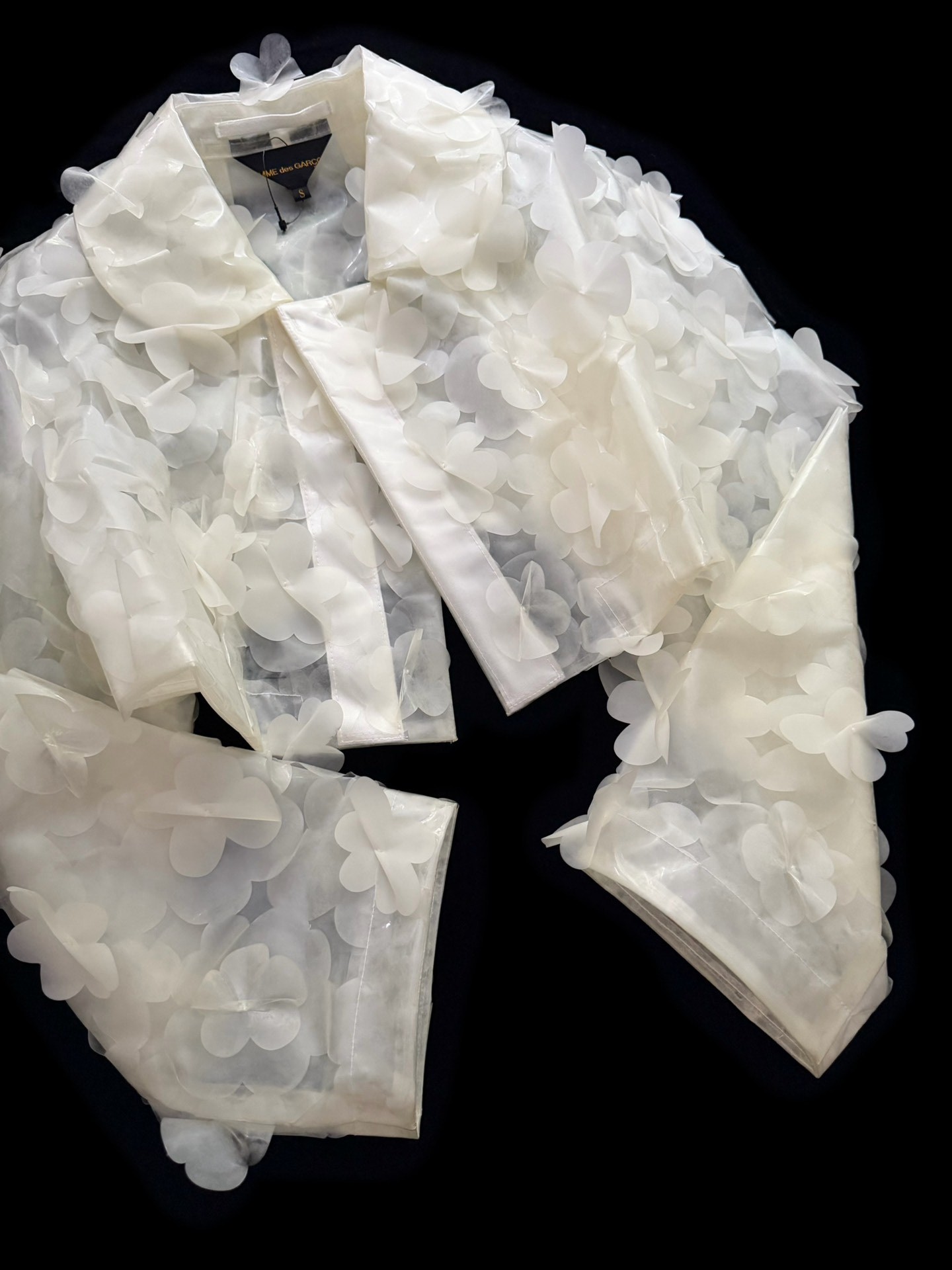 Comme des Garcons 3D Floral PVC Crop Top — front