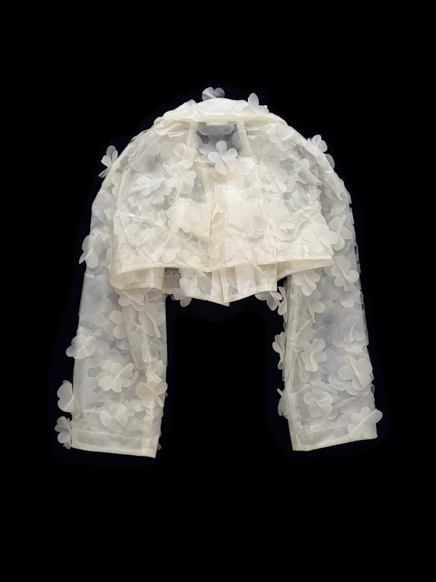 Comme des Garcons 3D Floral PVC Crop Top — label