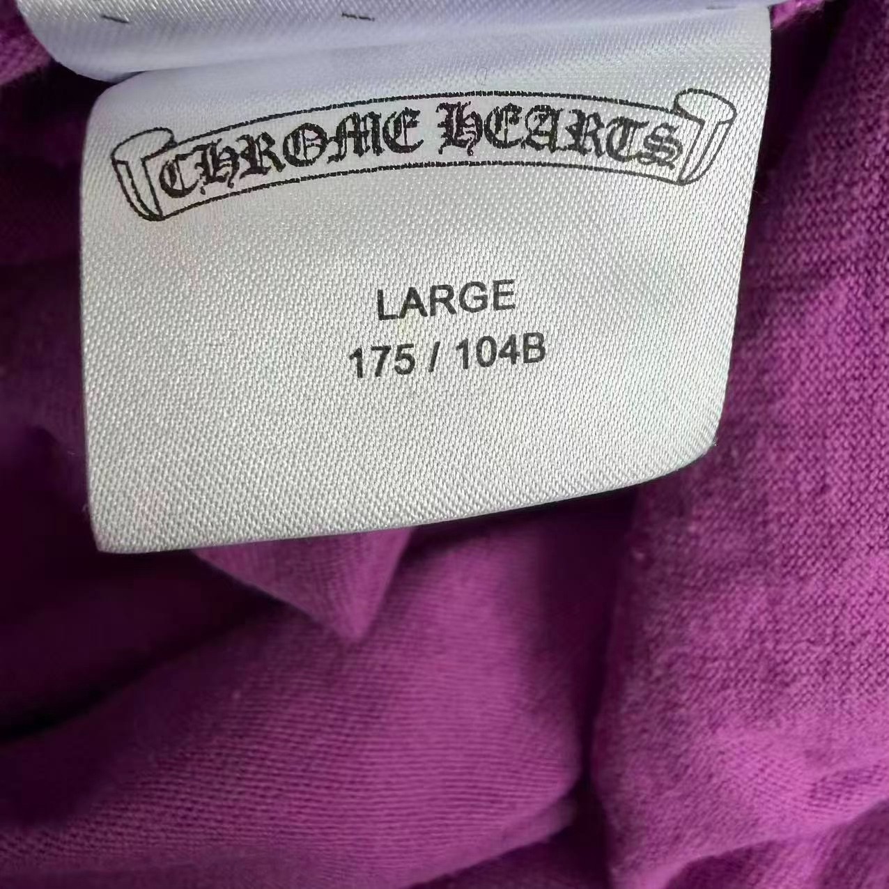 Chrome Hearts x Mattyboy Purple T-Shirt — label