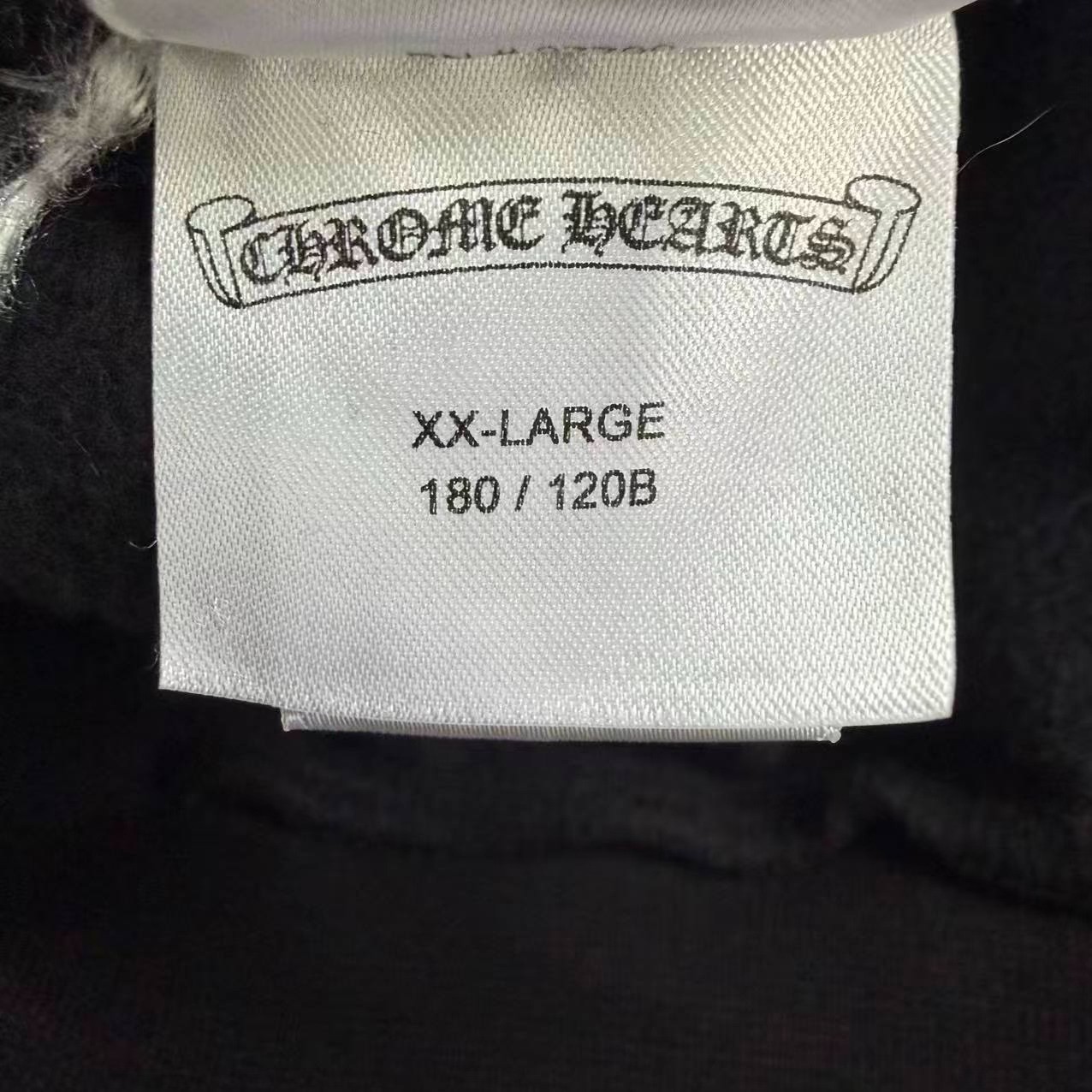 Chrome Hearts Black Flag Hoodie — label