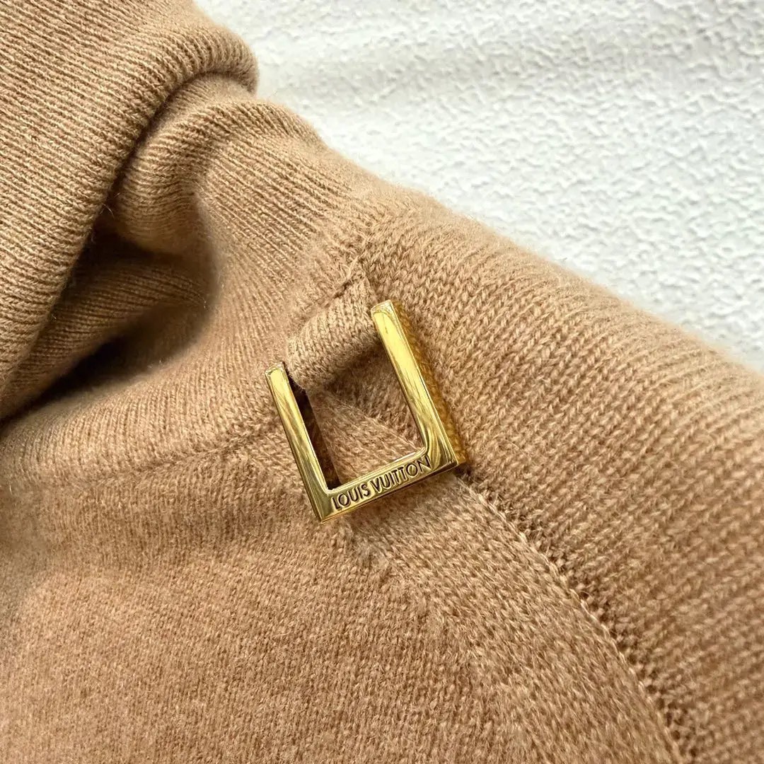 LV Women’s Camel-Brown Cashmere Sweater — back