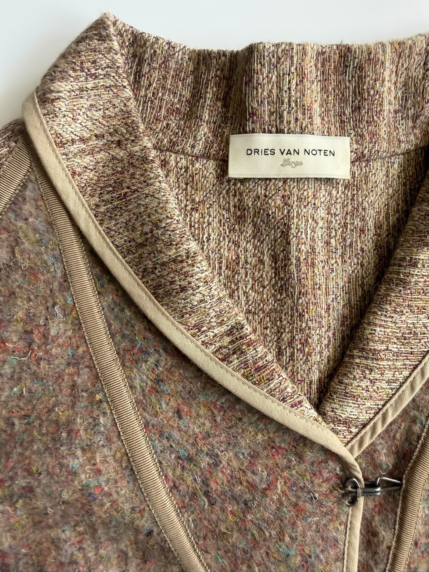 Dries Van Noten Multicolor Collared Top — label