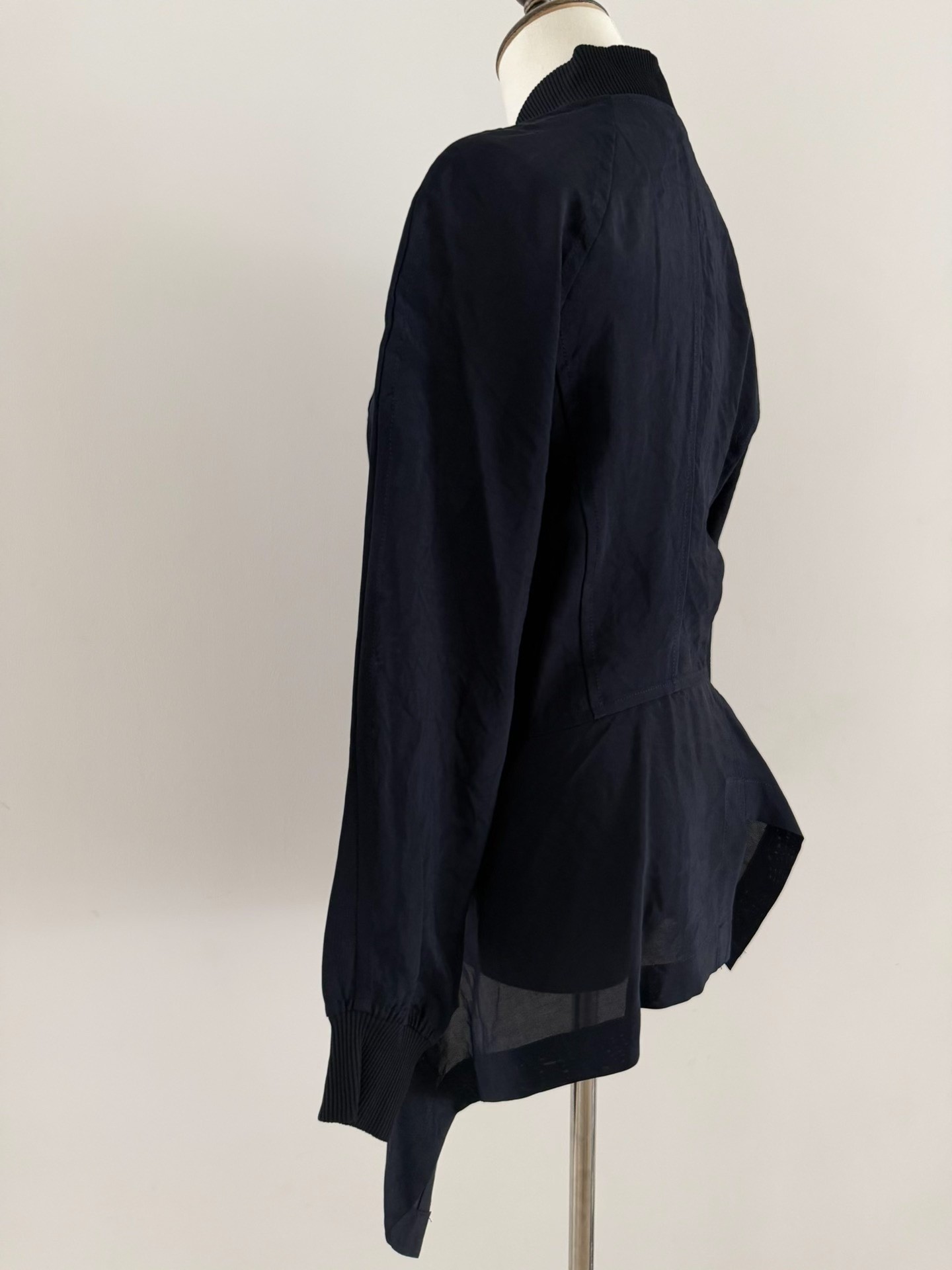 Comme des Garcons 80s Asymmetric Zip Jacket — back