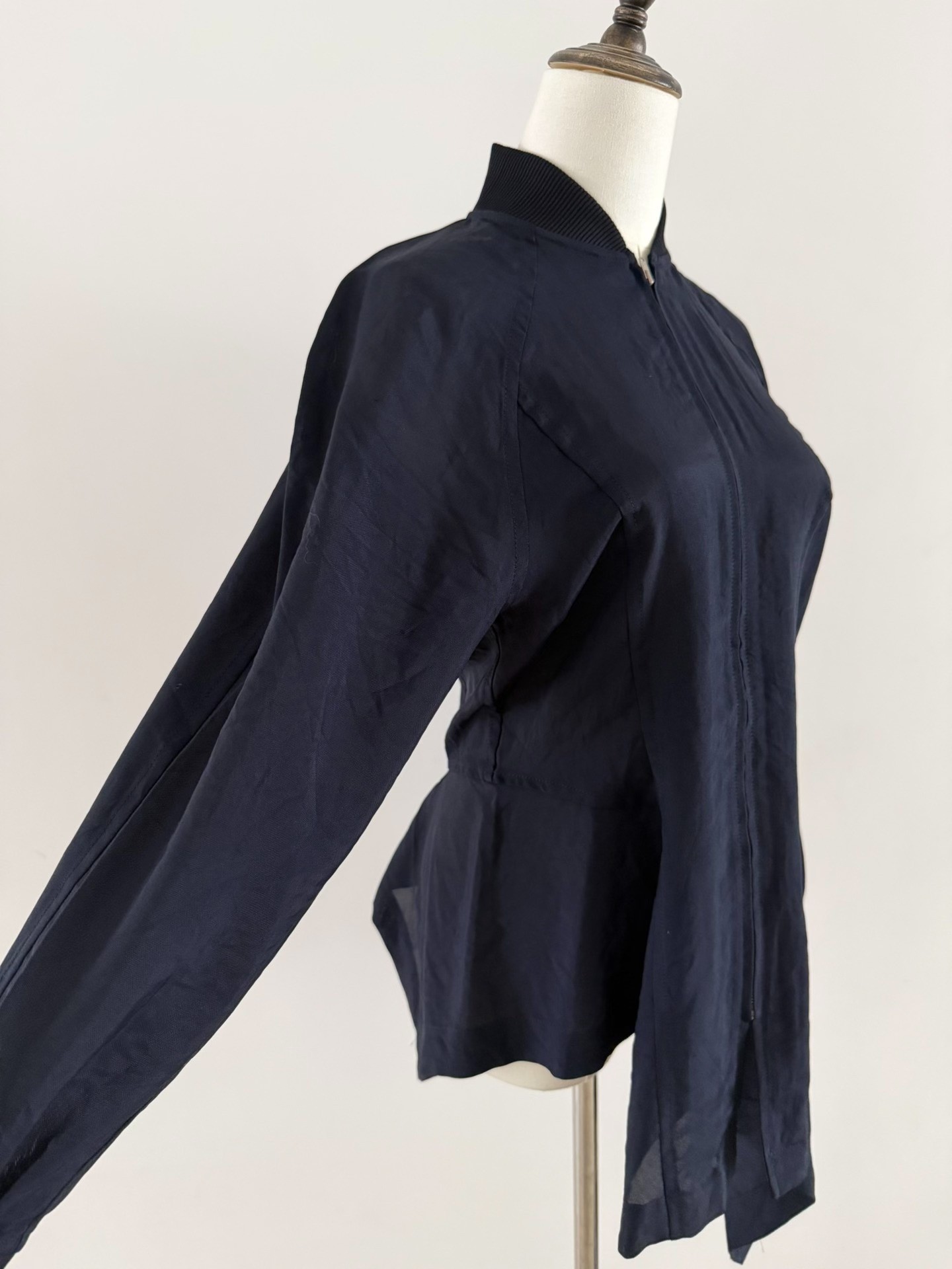 Comme des Garcons 80s Asymmetric Zip Jacket — detail