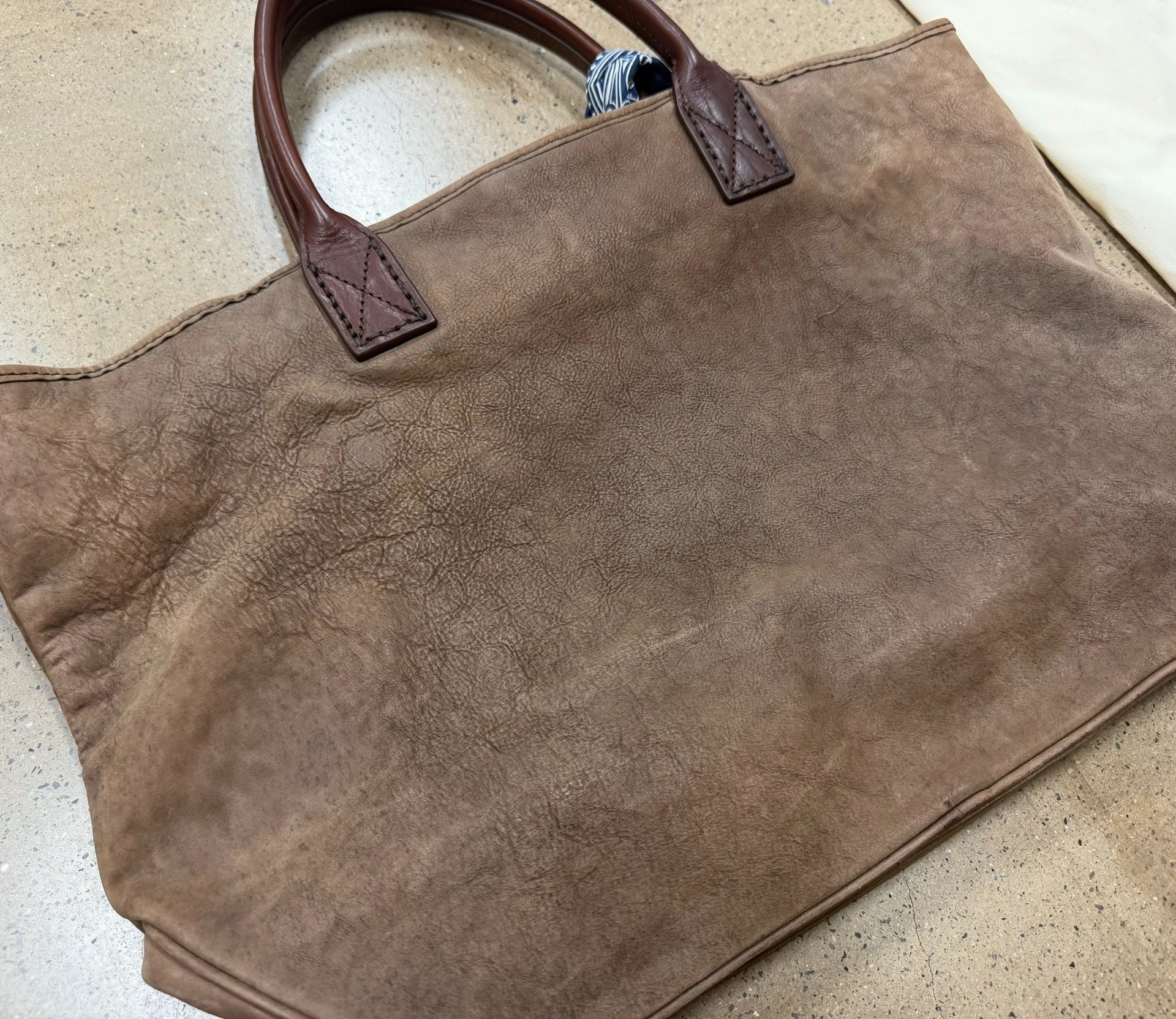 Visvim Veggie Homer Tote Large — label