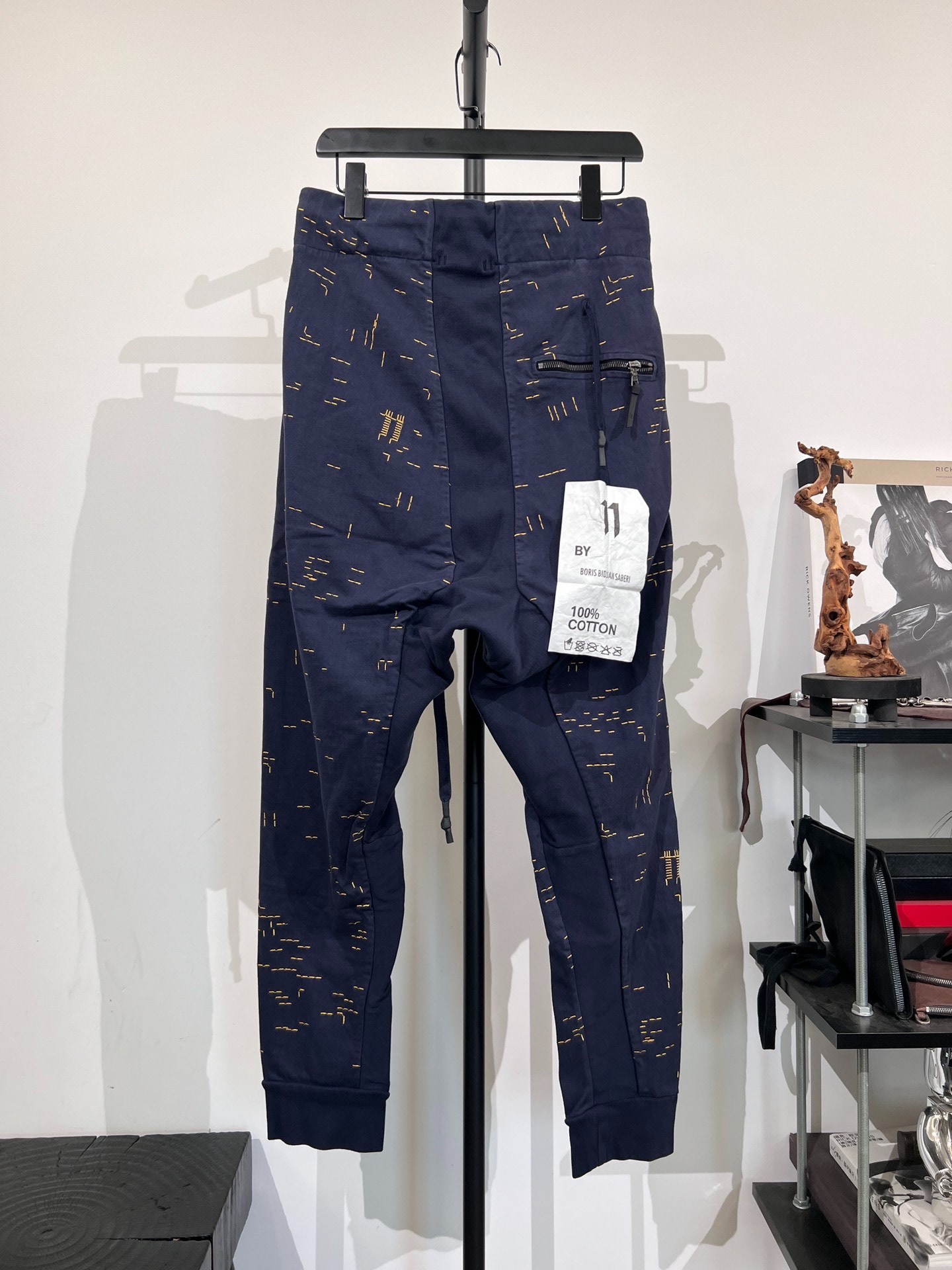 Boris Bidjan Saberi P13 Navy Sweatpants — front