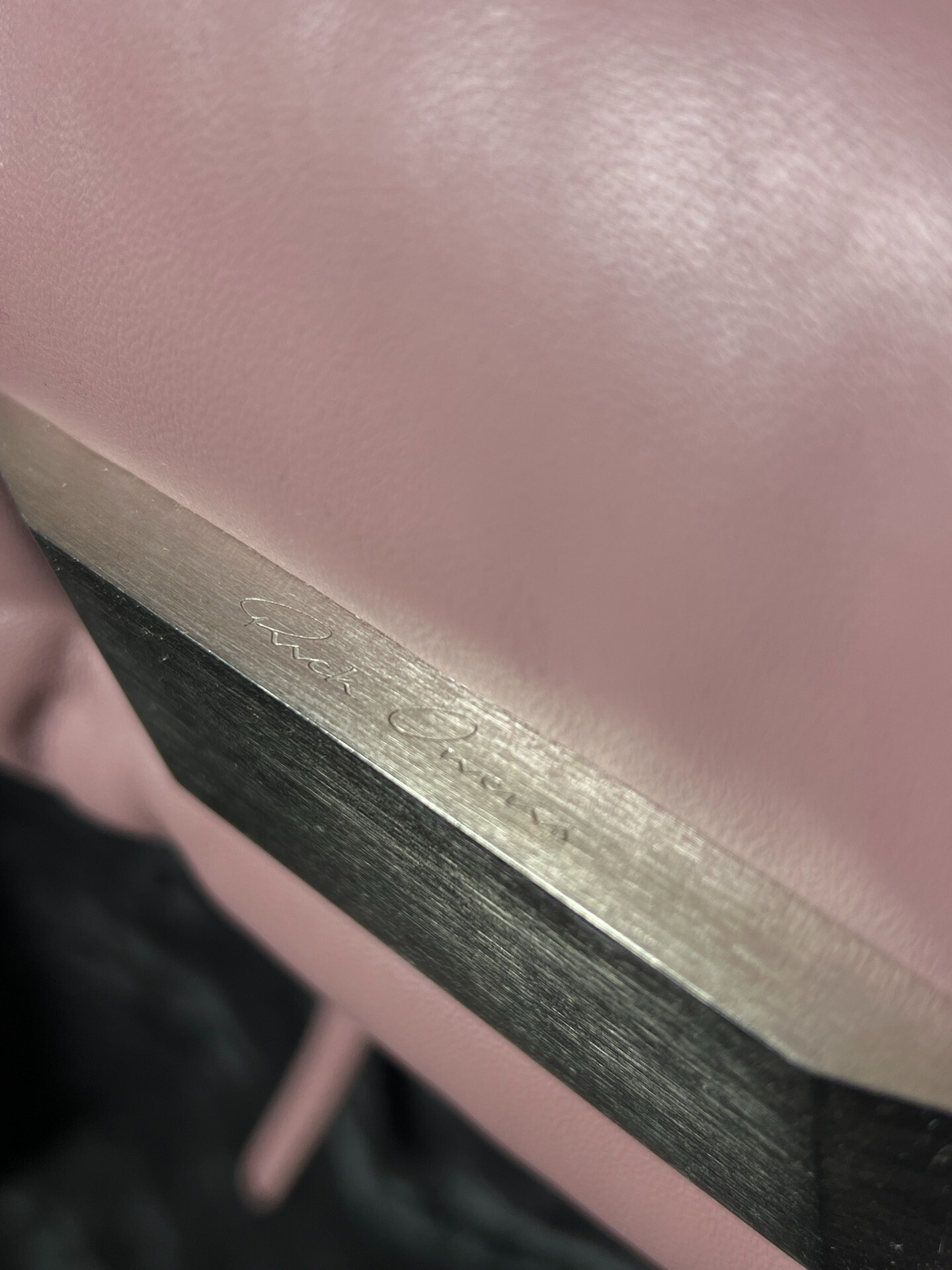 Rick Owens Pink Sheepskin Pillow Crossbody Bag — back