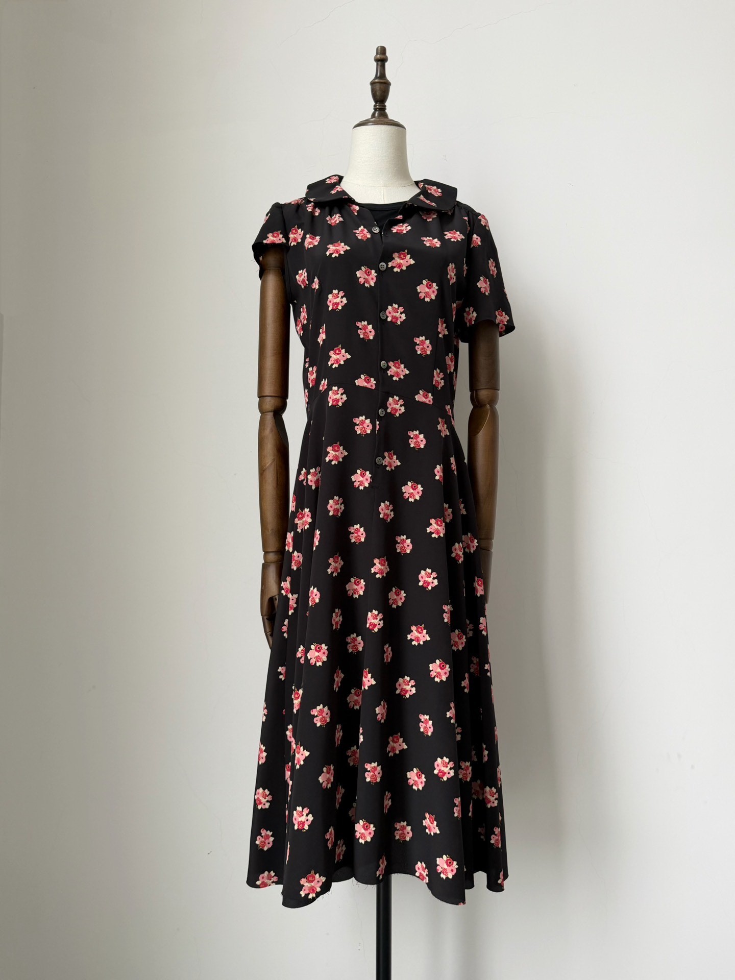 Junya Watanabe Pink Floral Midi Dress