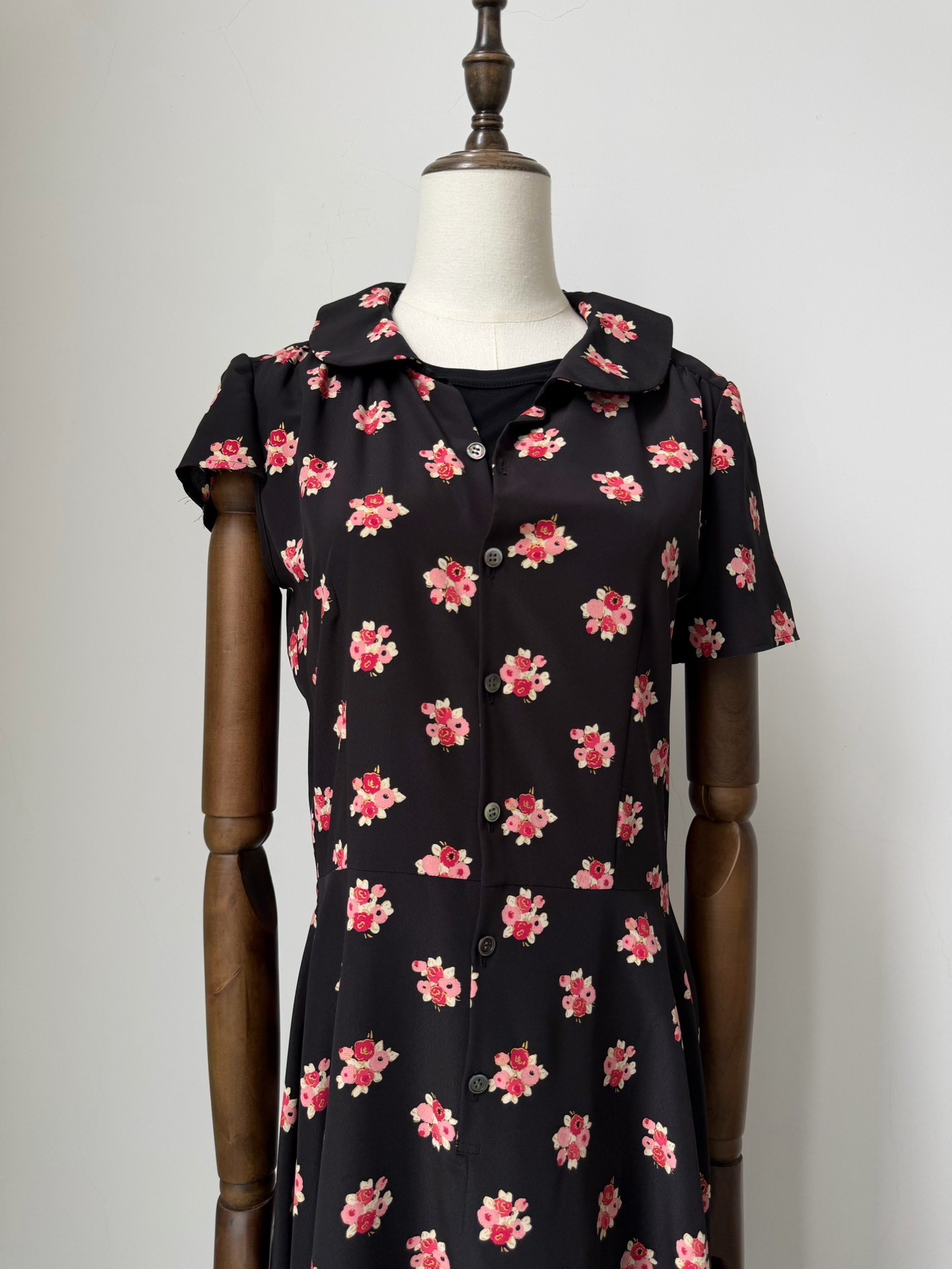 Junya Watanabe Pink Floral Midi Dress — detail