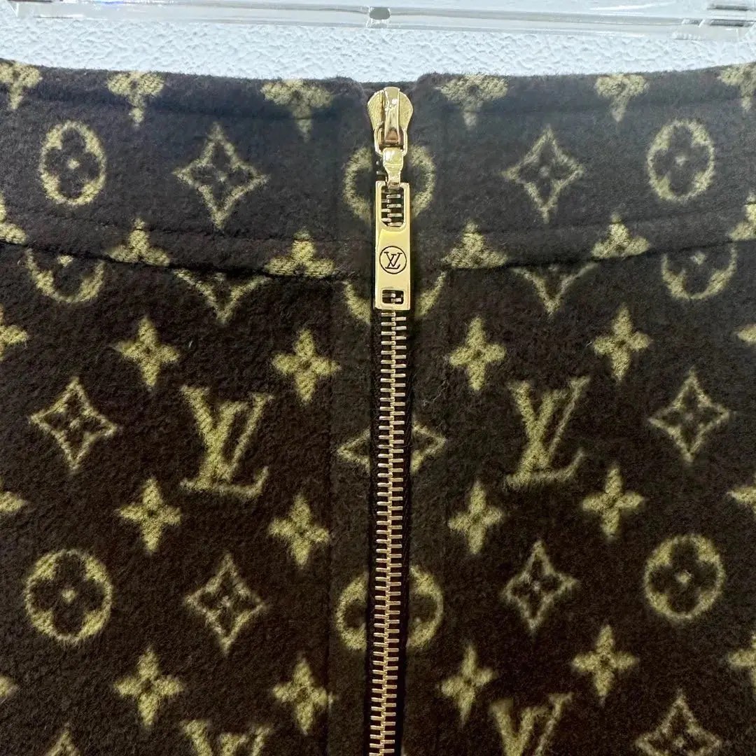Louis Vuitton Monogram Wool Wrap Skirt — back