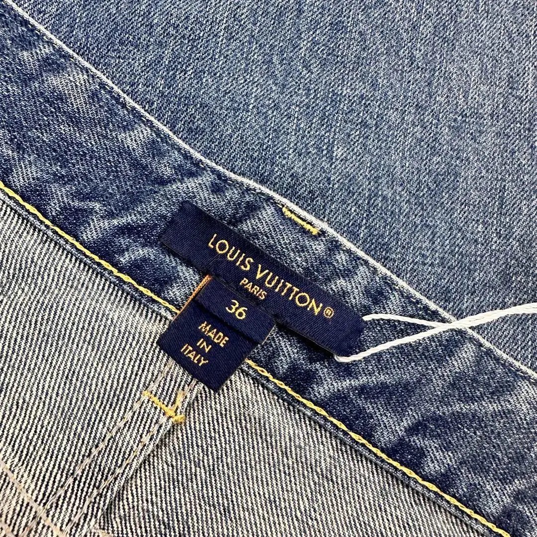 Louis Vuitton High-Waisted Straight Jeans — label