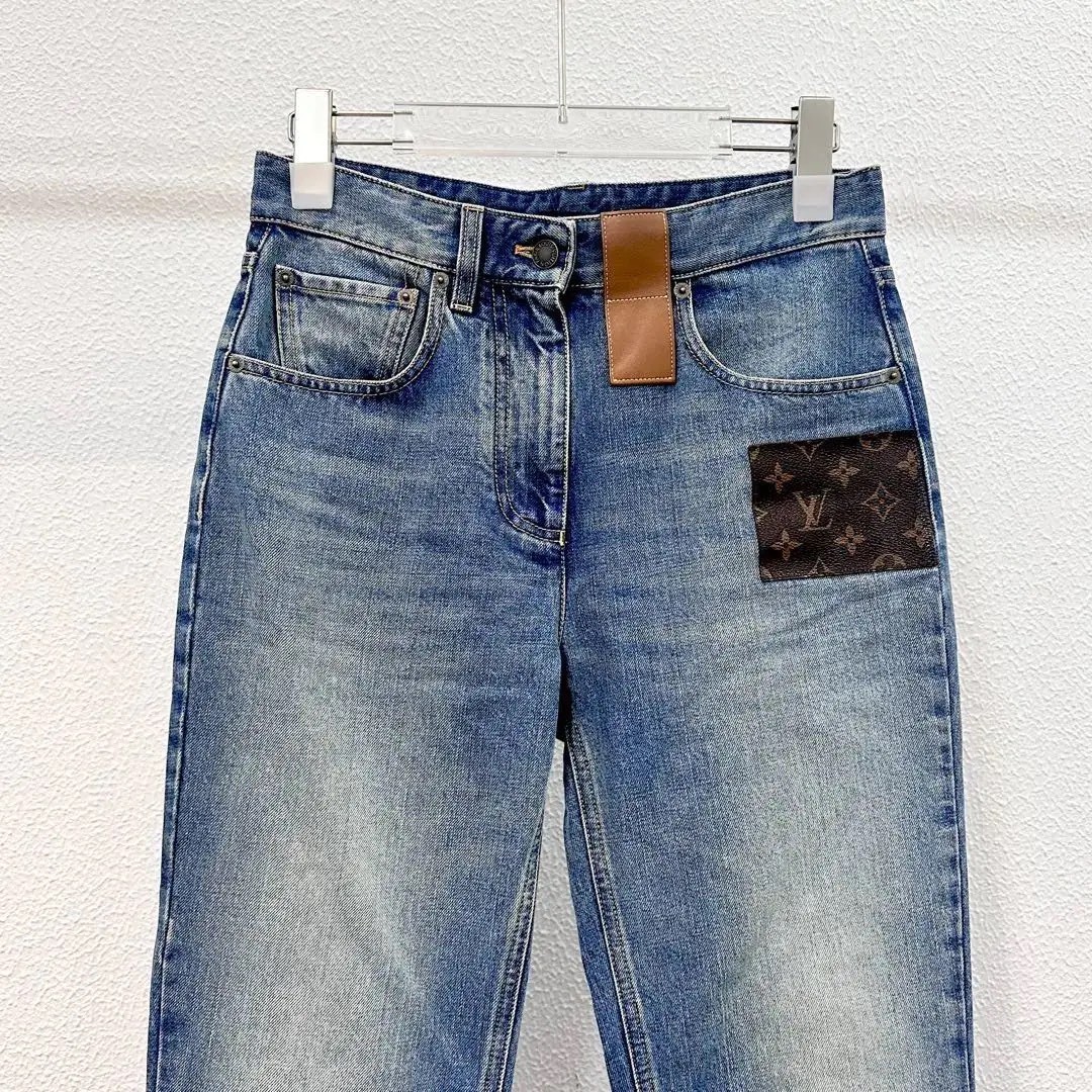 Louis Vuitton High-Waisted Straight Jeans — front