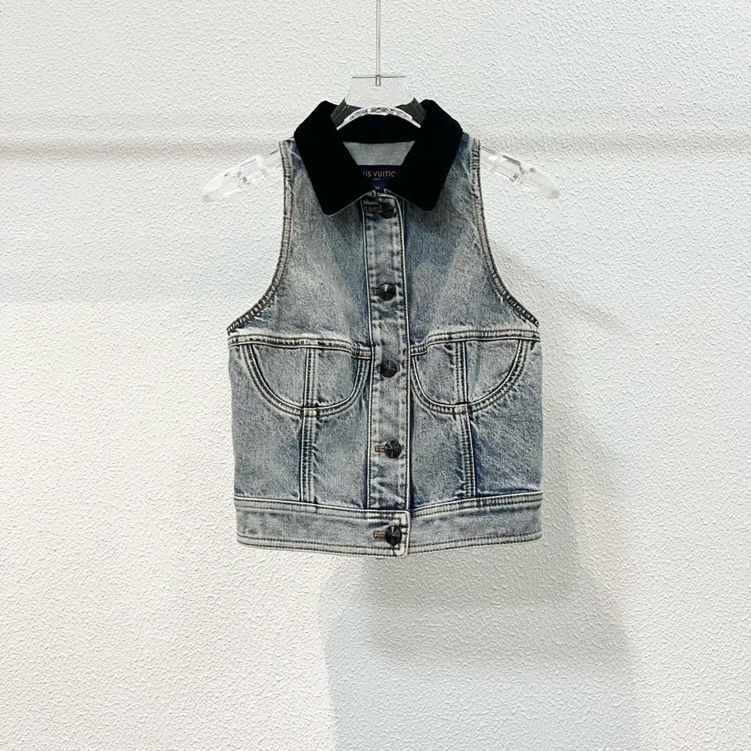 Louis Vuitton Cropped Denim Vest