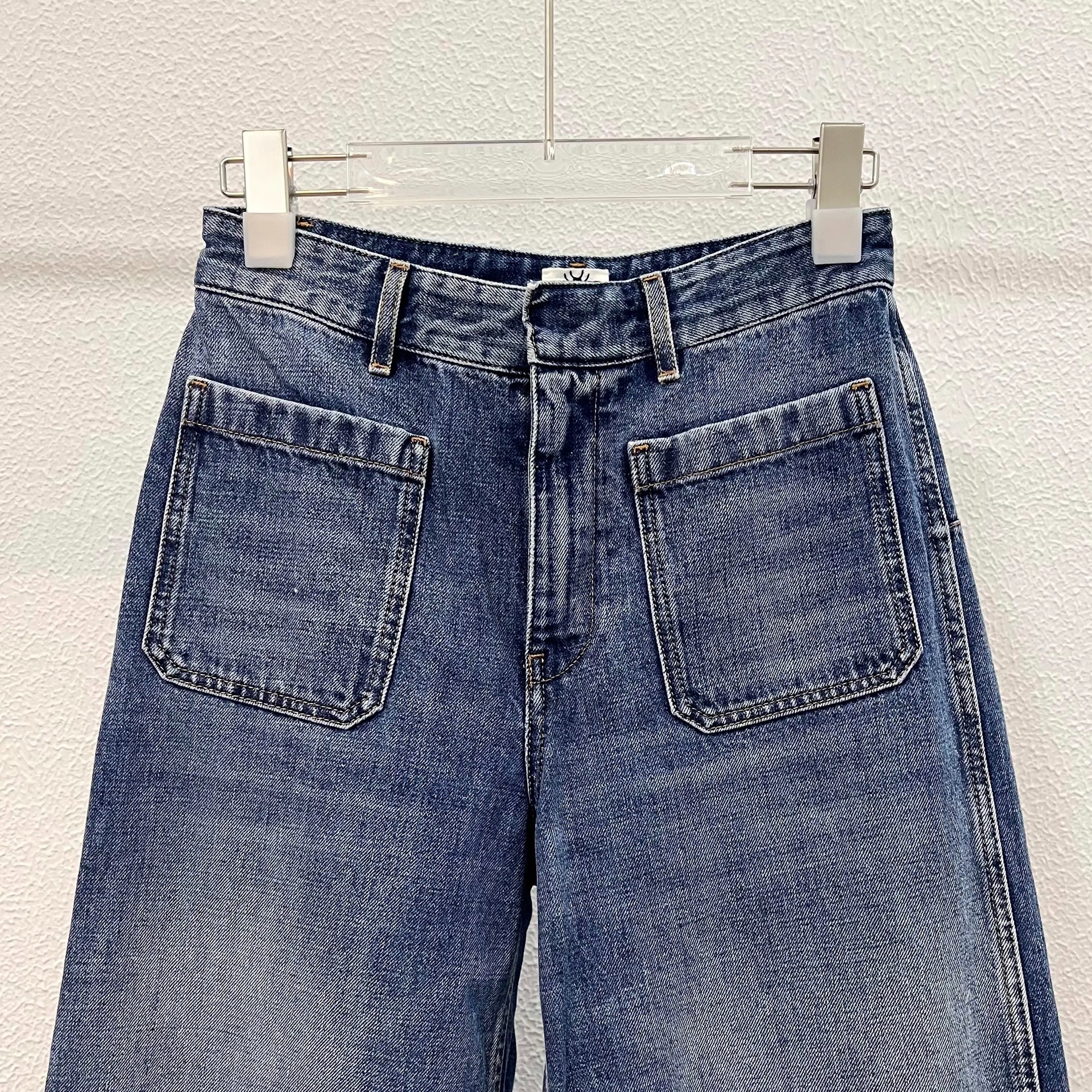 Dior Medium Blue Wide-Leg Jeans — detail