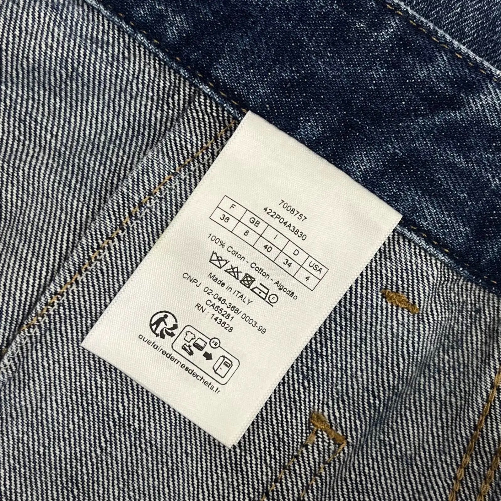 Dior Medium Blue Wide-Leg Jeans — back