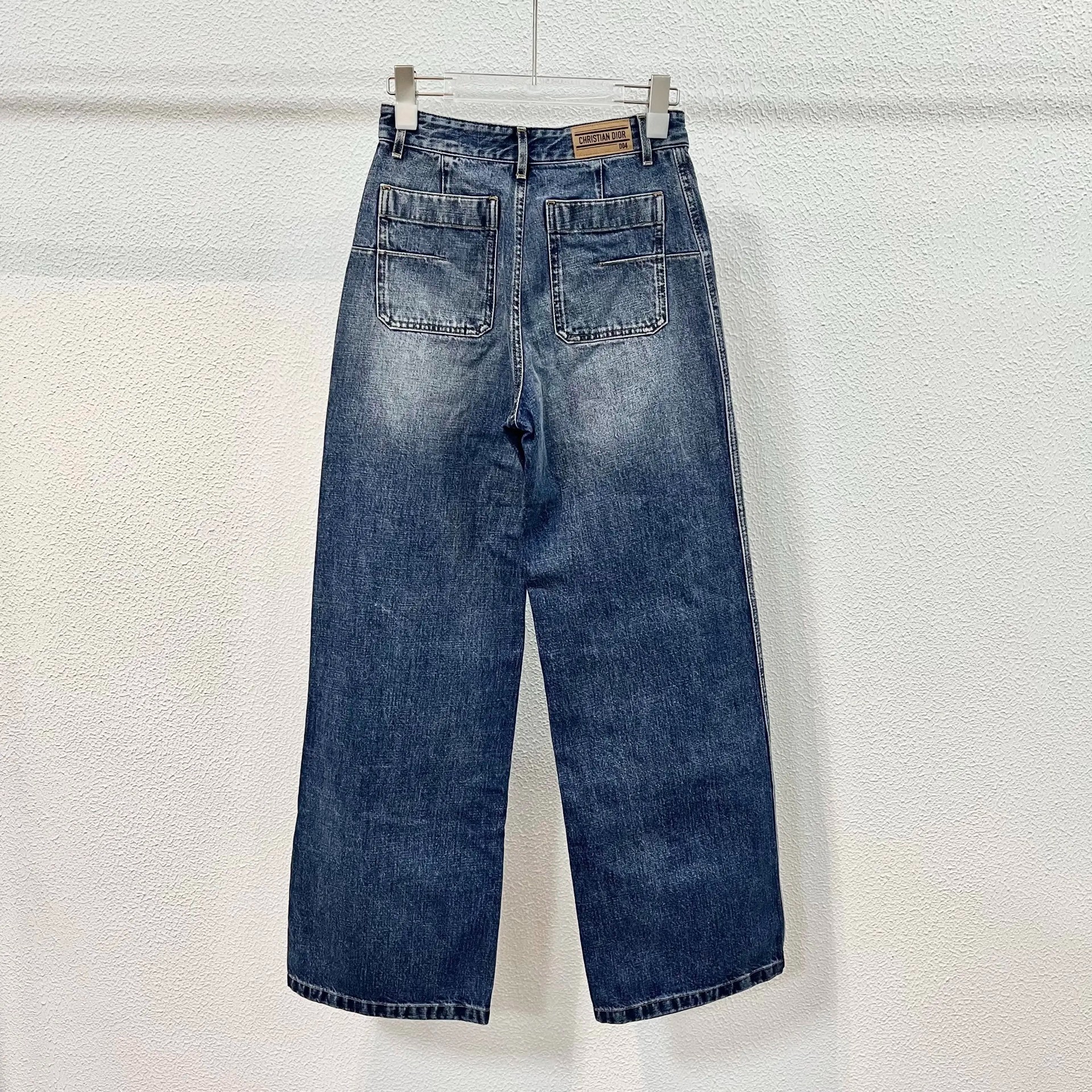 Dior Medium Blue Wide-Leg Jeans — front