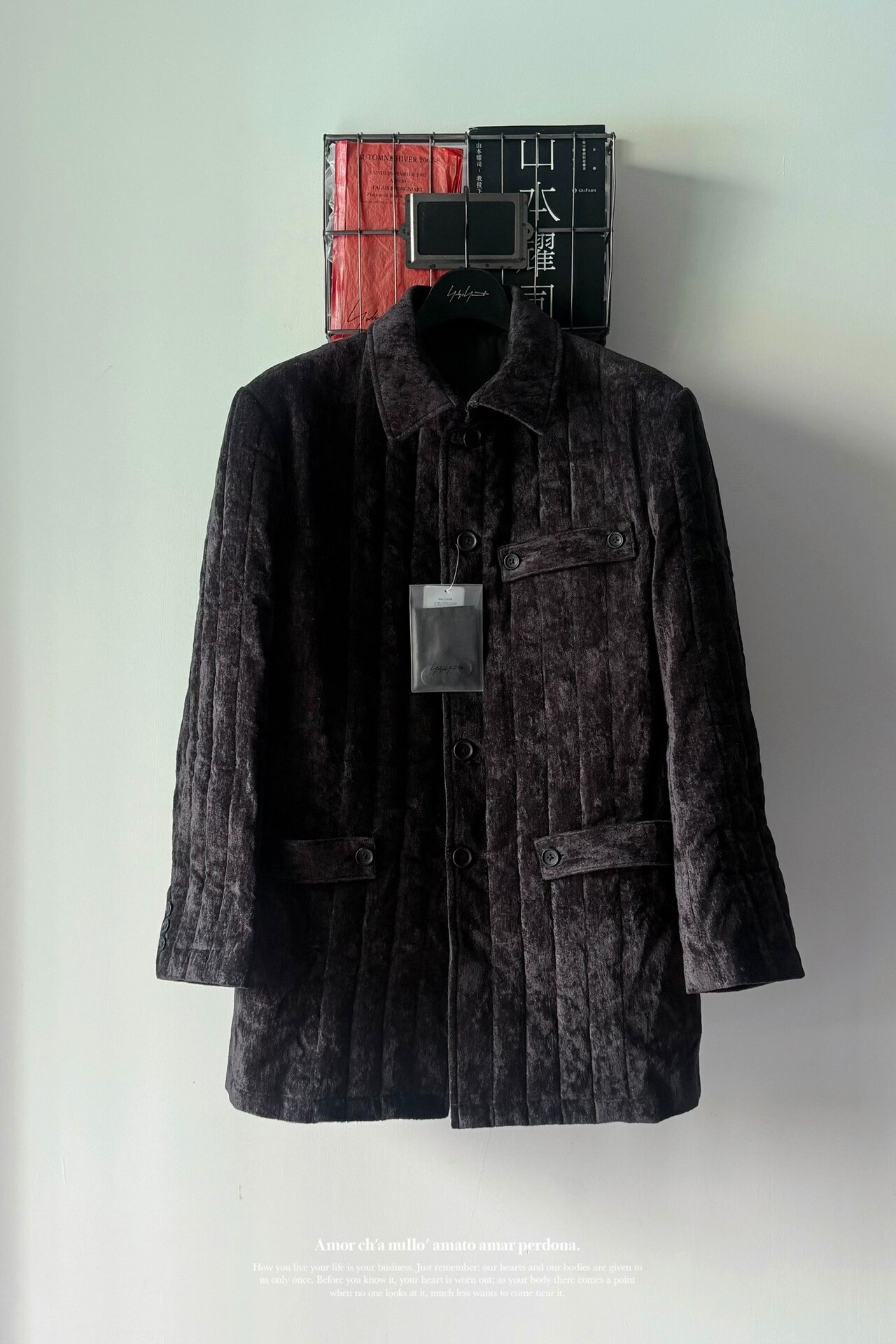 Yohji Yamamoto 25AW Velvet Coat — front