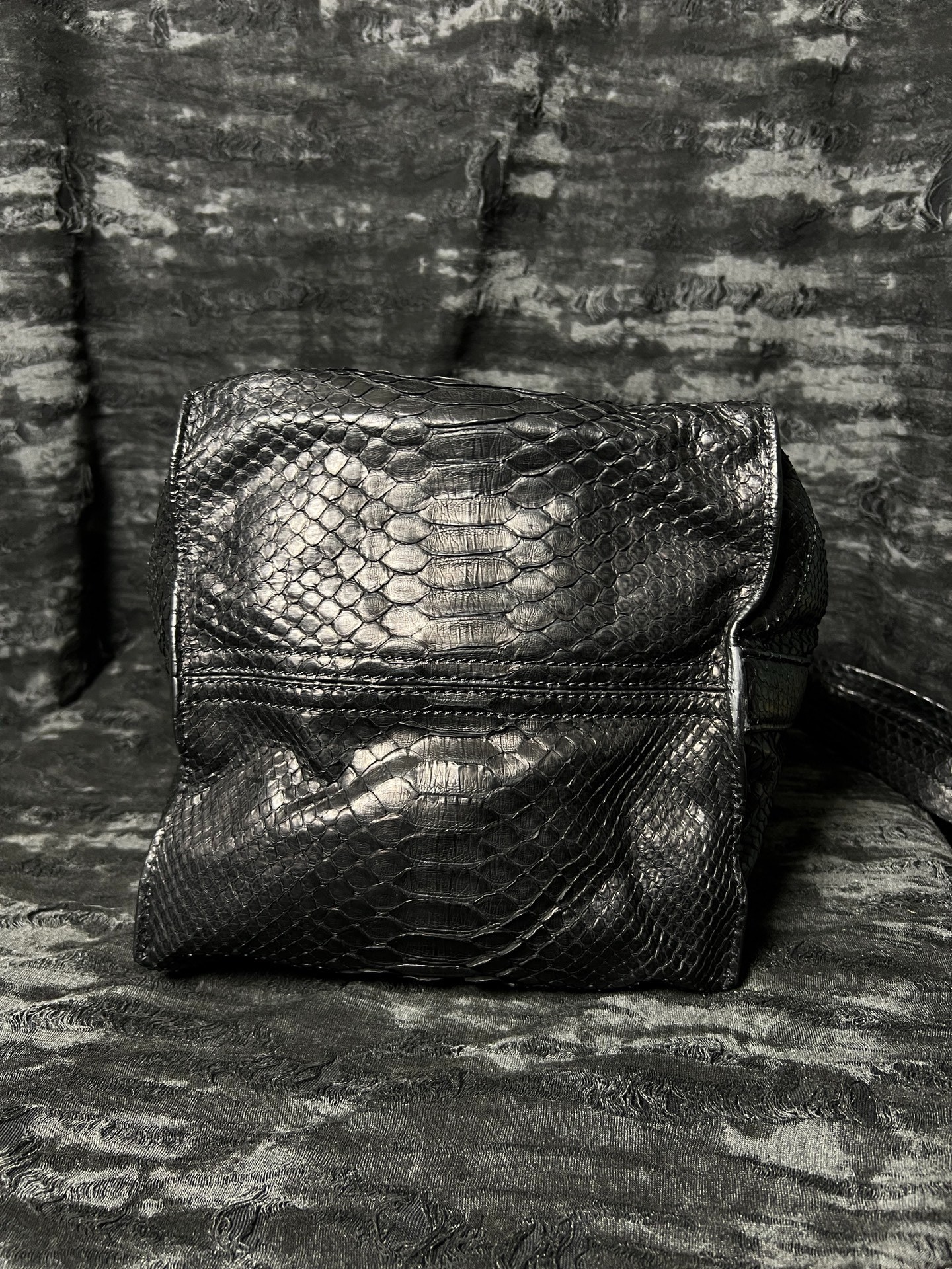 Rick Owens RR14 Snakeskin Shoulder Tote — back