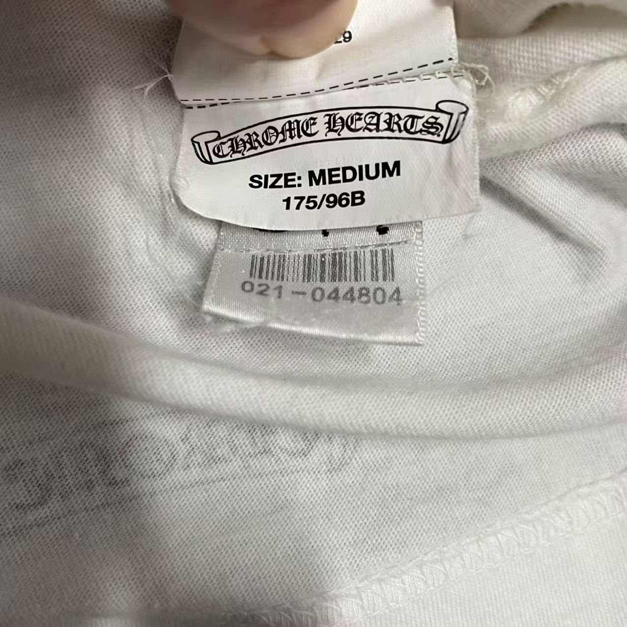 Chrome Hearts White Short Sleeve T-Shirt — label