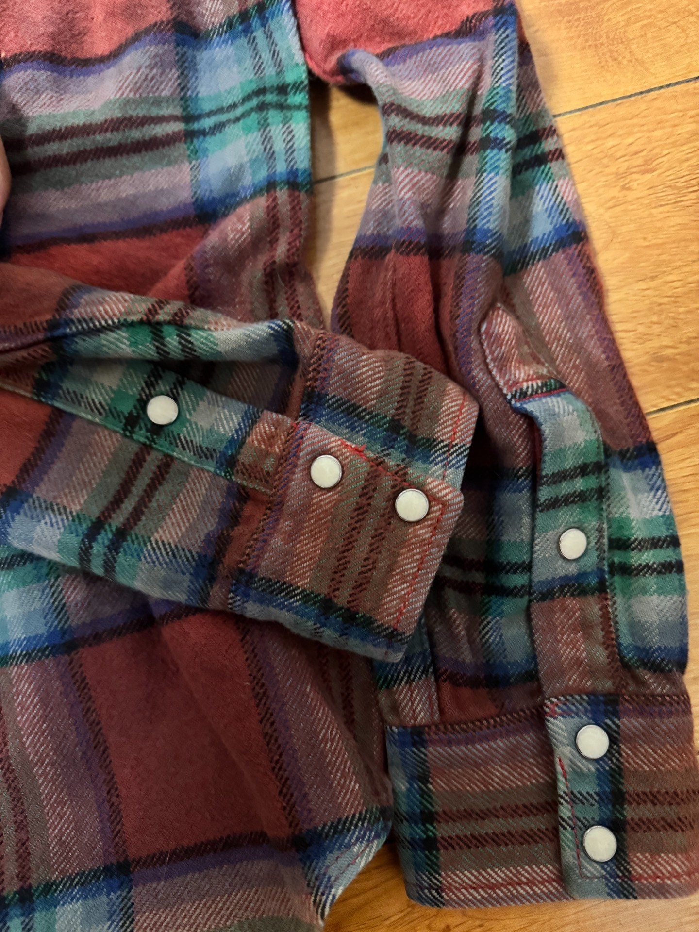 Iron Heart Plaid Flannel Shirt — back