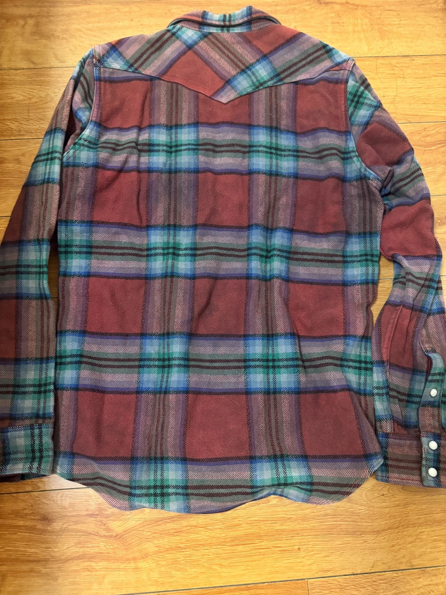 Iron Heart Plaid Flannel Shirt — front