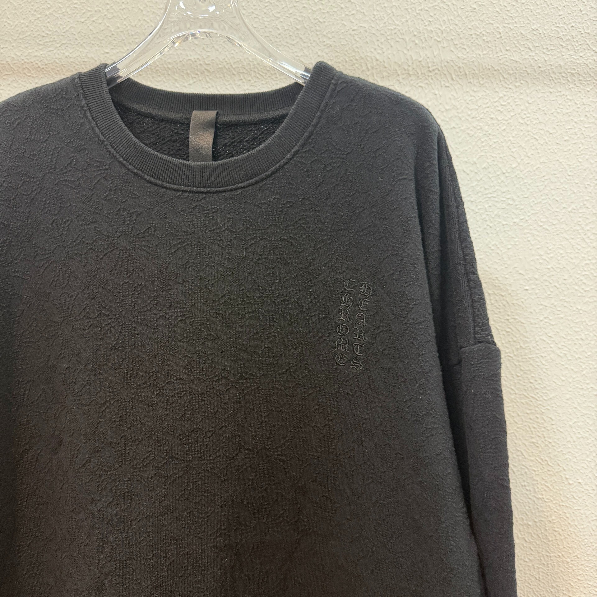 Chrome Hearts Black Dark Pattern Sweatshirt — front