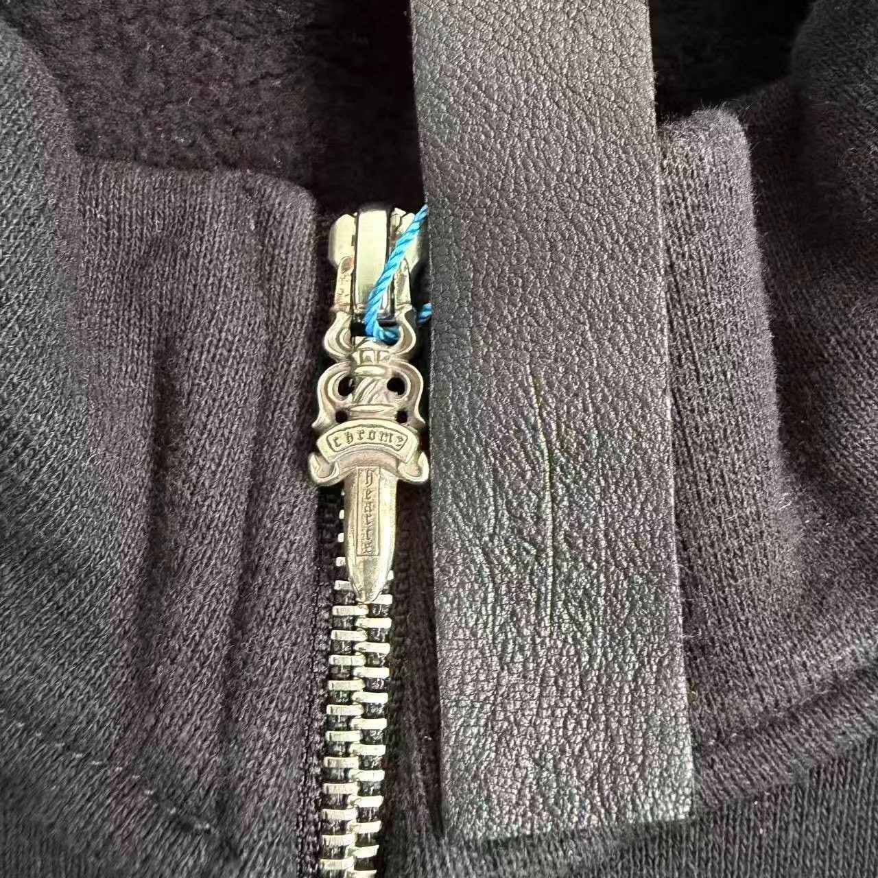 Chrome Hearts Half-Zip Embroidery Sweatshirt — detail