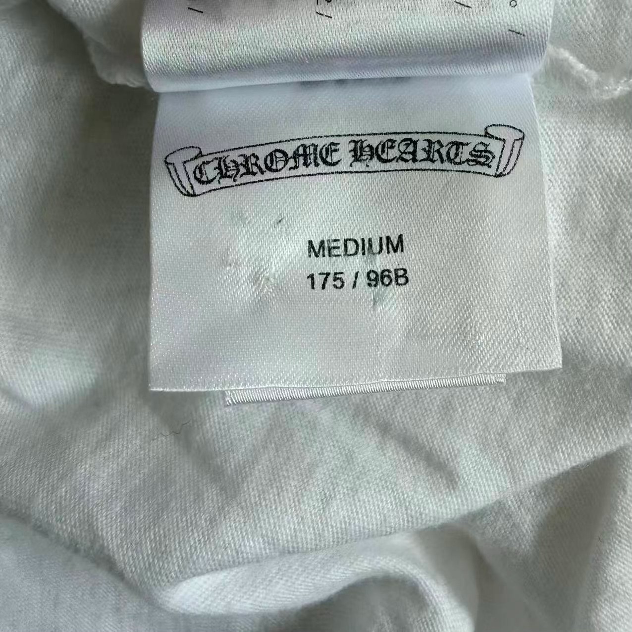 Chrome Hearts White Long Sleeve Top — label
