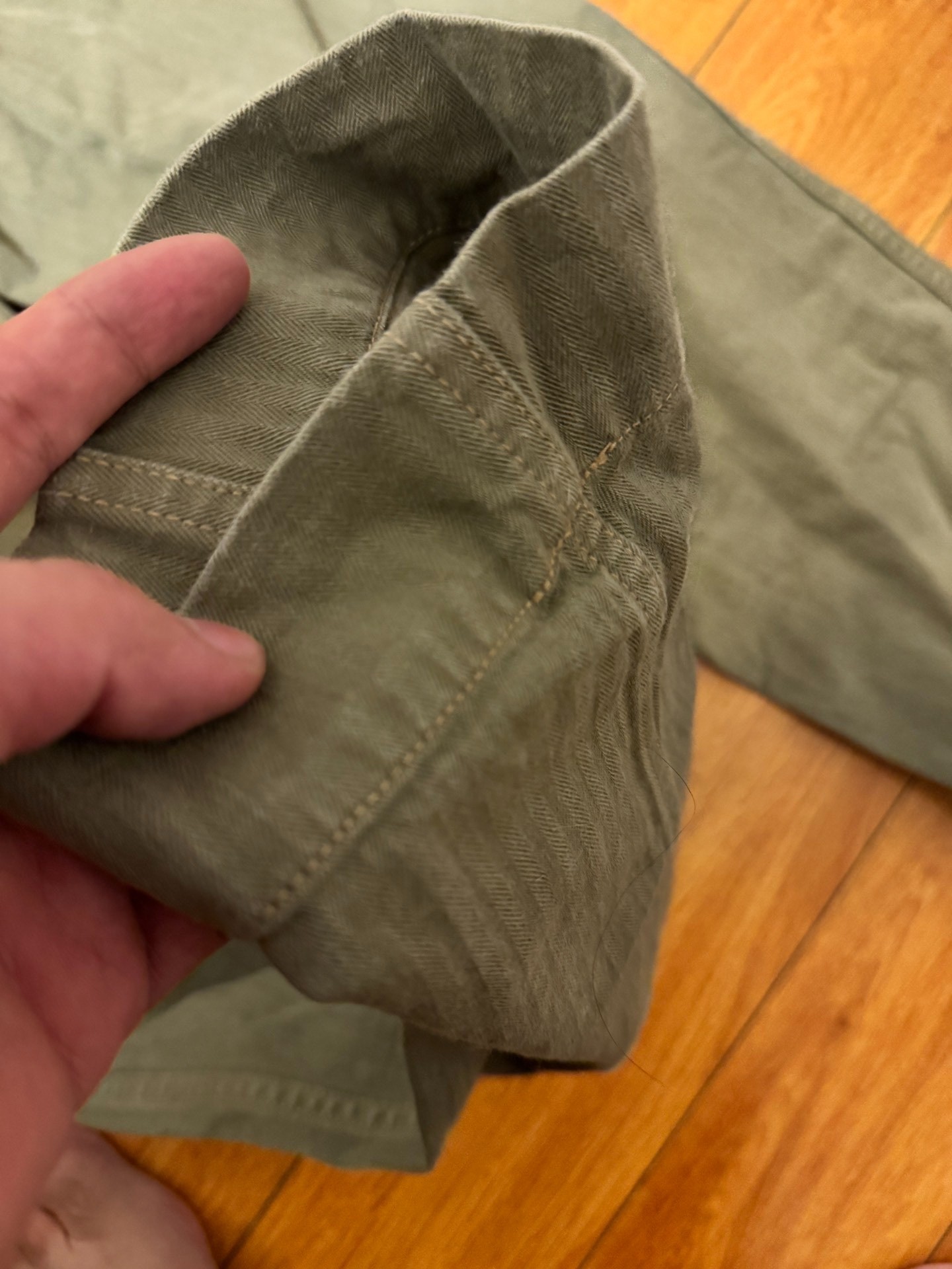 Freewheelers Olive Green Military Pants — label