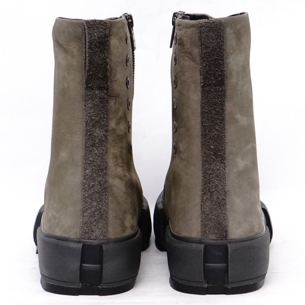 Devoa Suede Zip Ankle Leather Boots — label