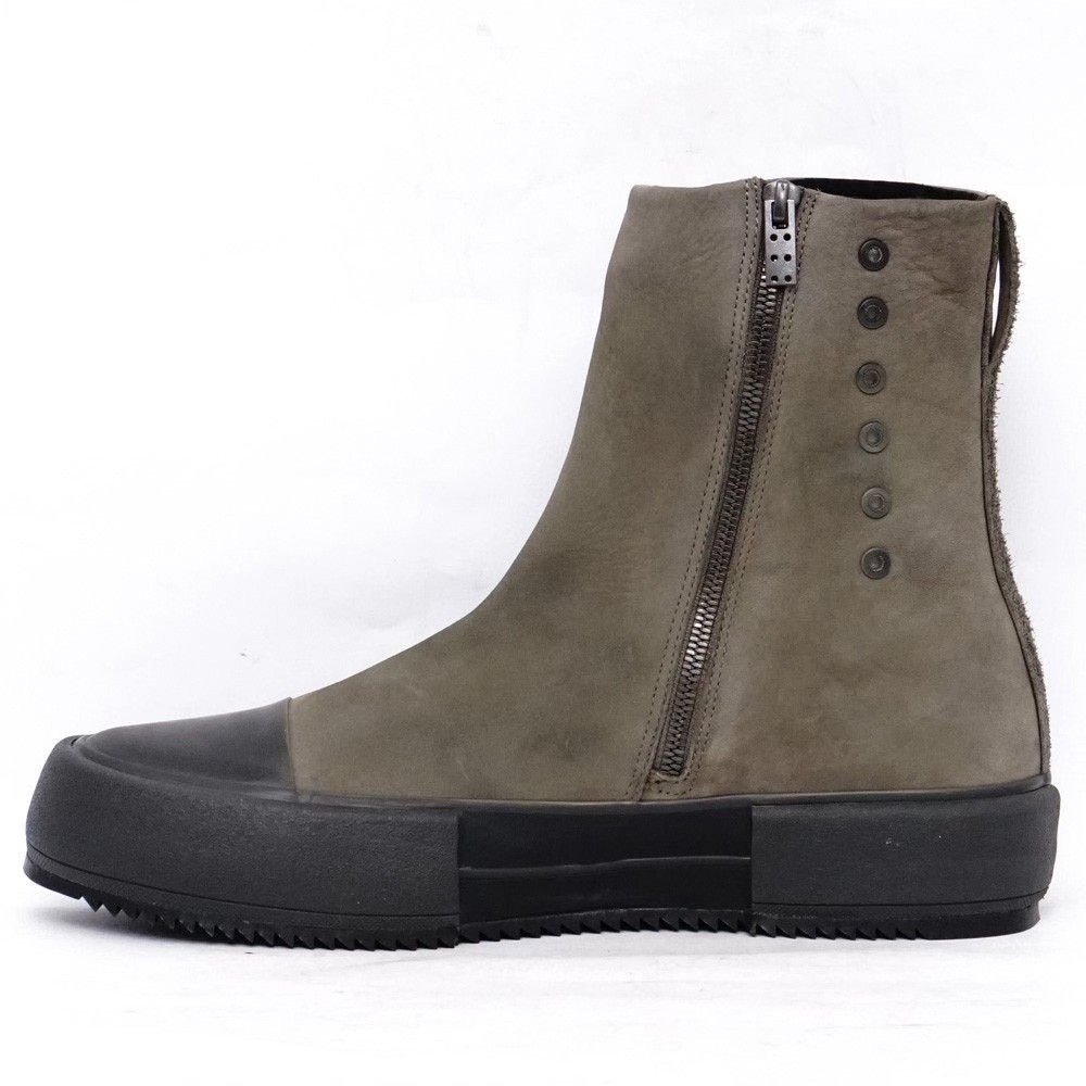 Devoa Suede Zip Ankle Leather Boots — detail