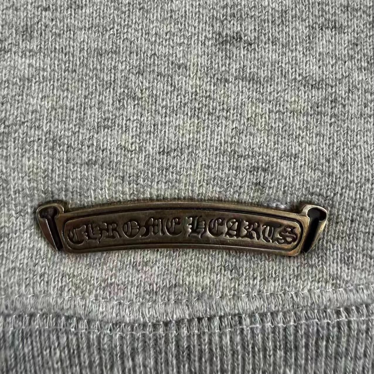 Chrome Hearts Gray Cross Crewneck Sweatshirt — back
