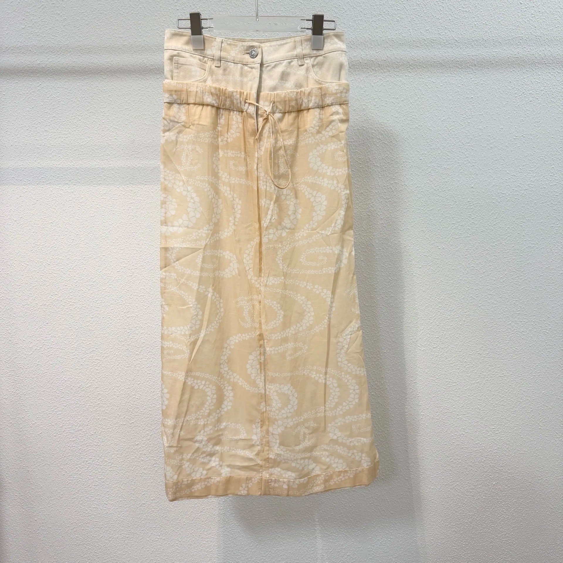 Chanel Coco Print Gauze Wide-Leg Pants