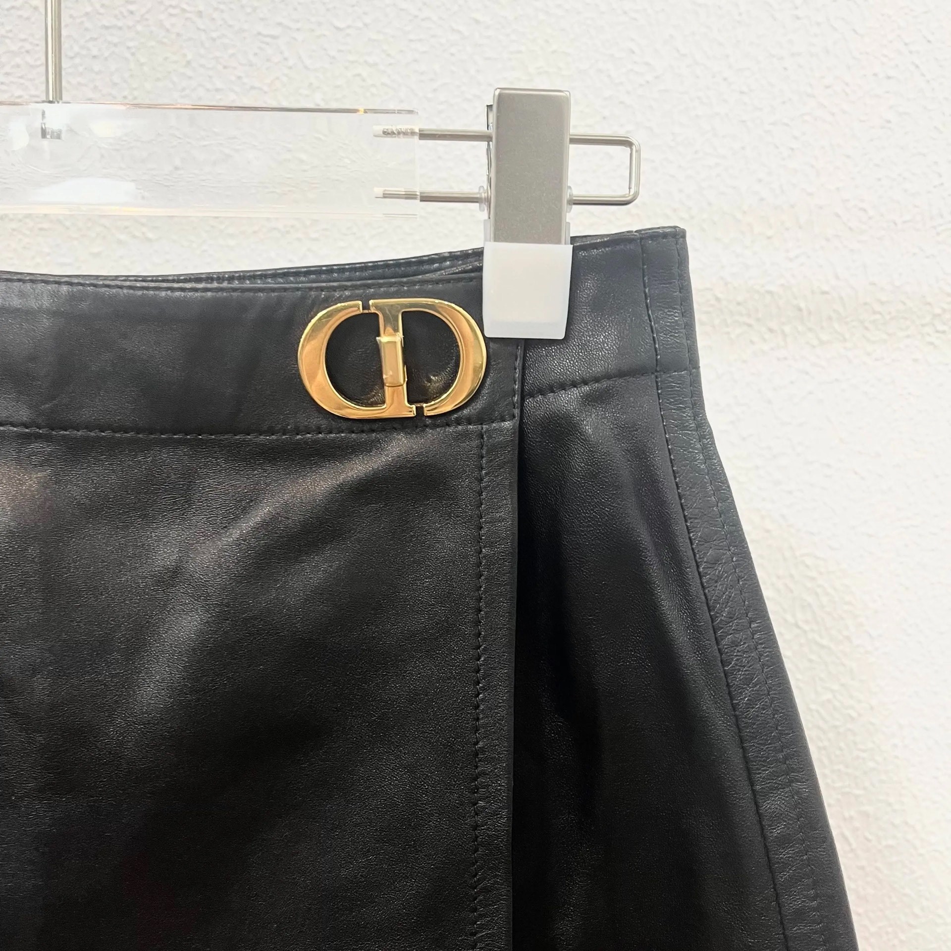 Dior CD Buckle Sheepskin Skort — front