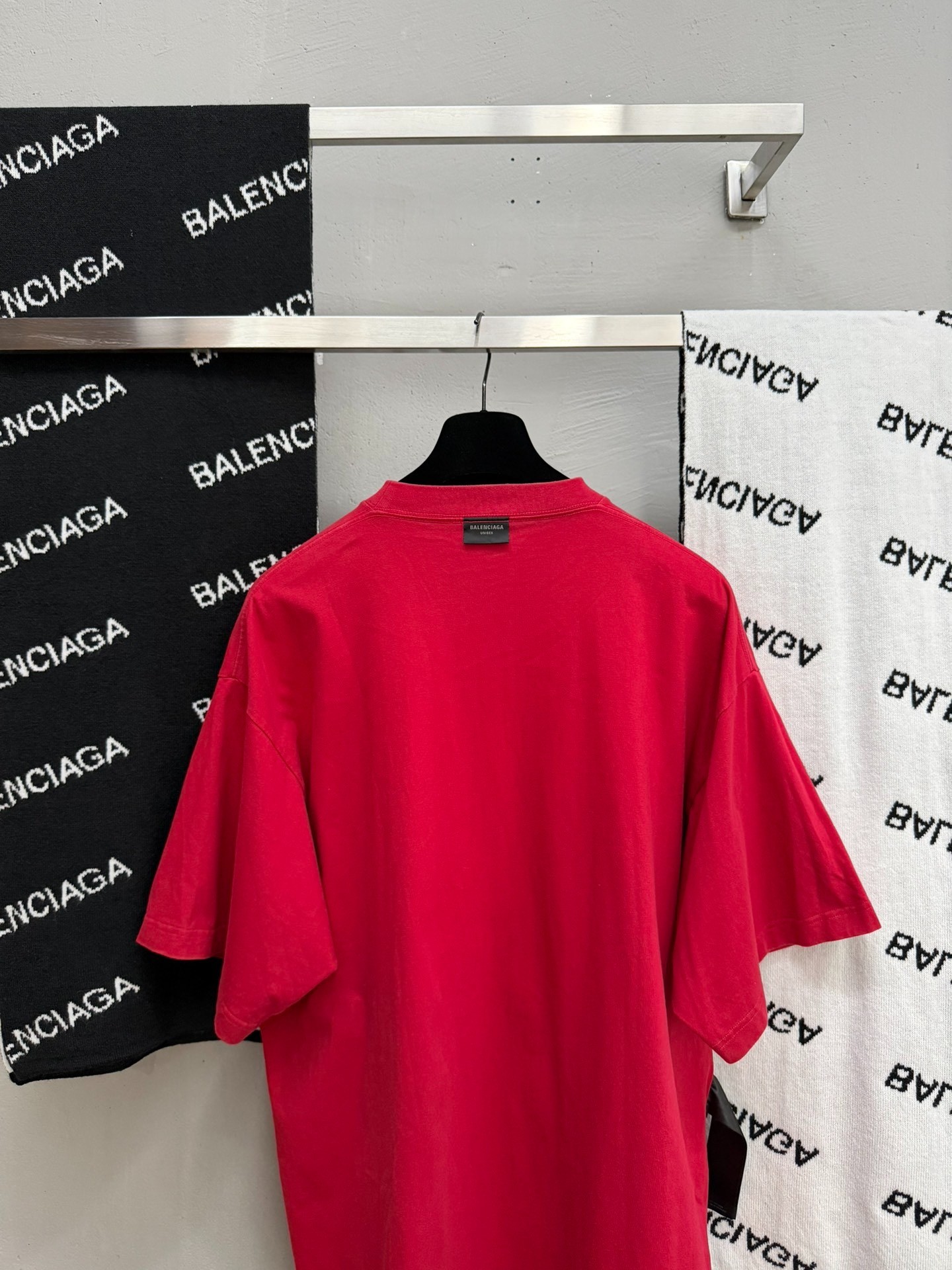Balenciaga Red Oversized T-Shirt — back